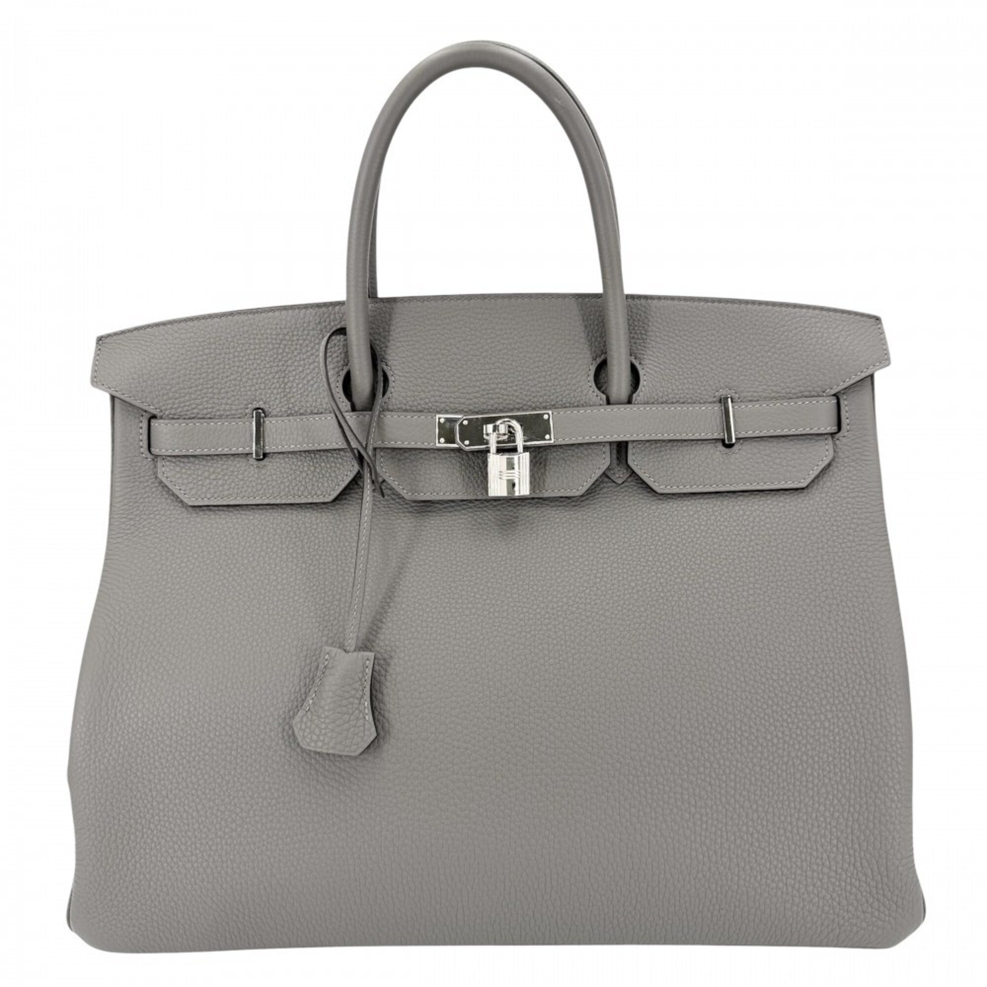 Hermes Gray Togo Leather Handbag (Pre-Owned)