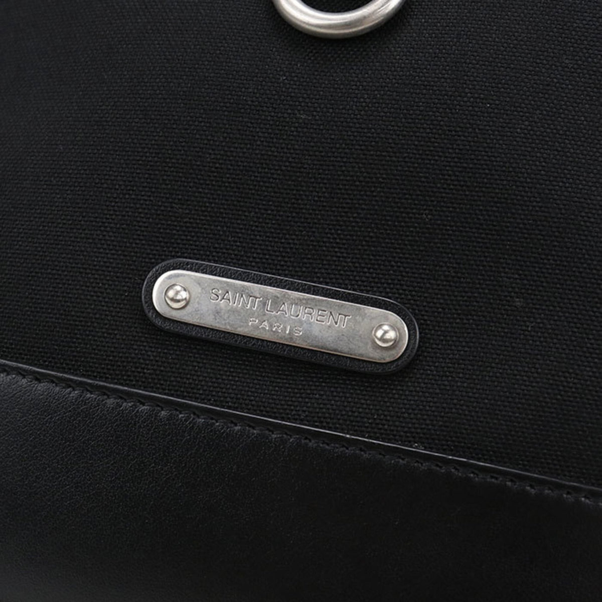 Saint Laurent Black Canvas Shoulder Bag (Pre-Owned)