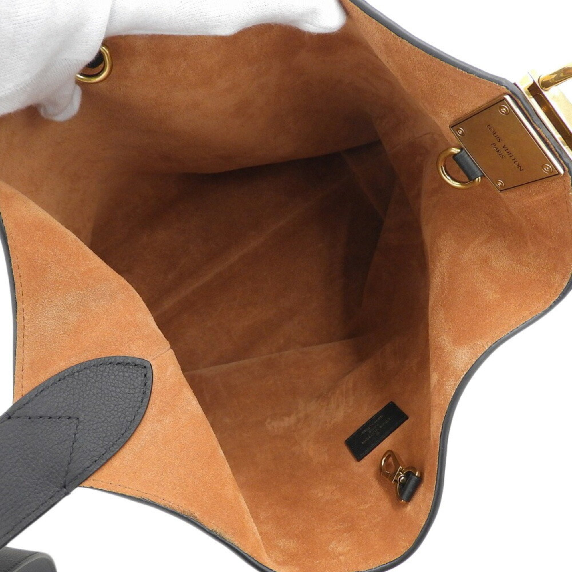 Louis Vuitton Black Noir Leather Shoulder Bag (Pre-Owned)