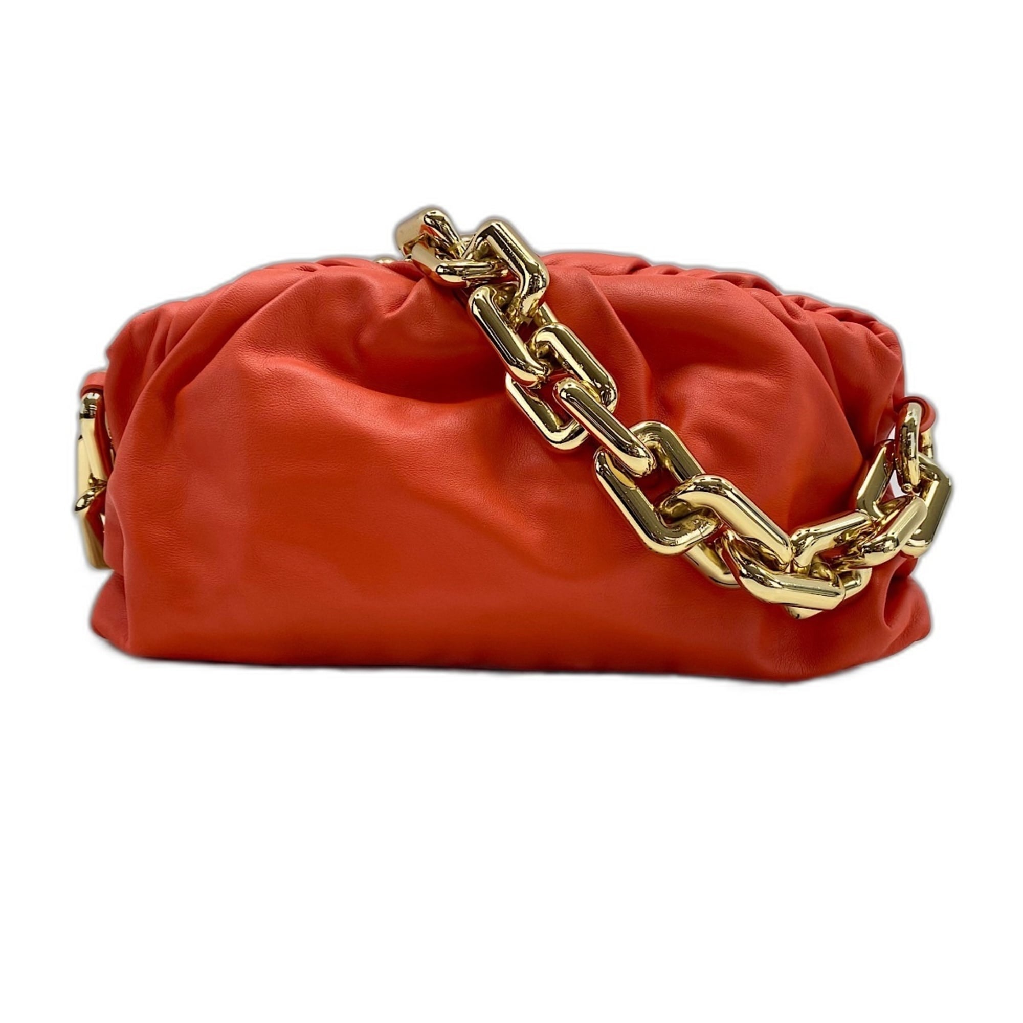 Bottega Veneta Orange Leather Pouch (Pre-Owned)
