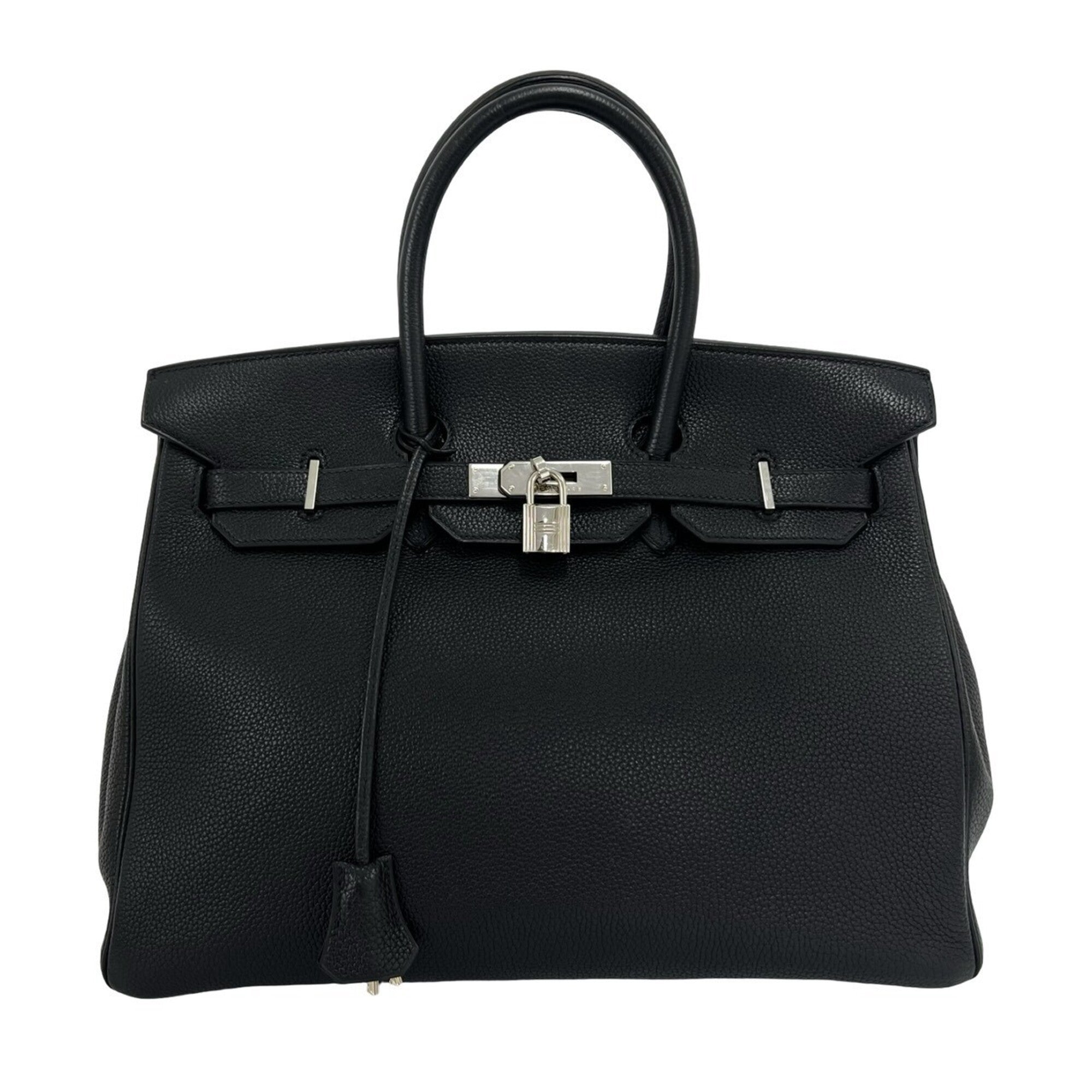Hermes Black Togo Leather Handbag Tote Bag (Pre-Owned)