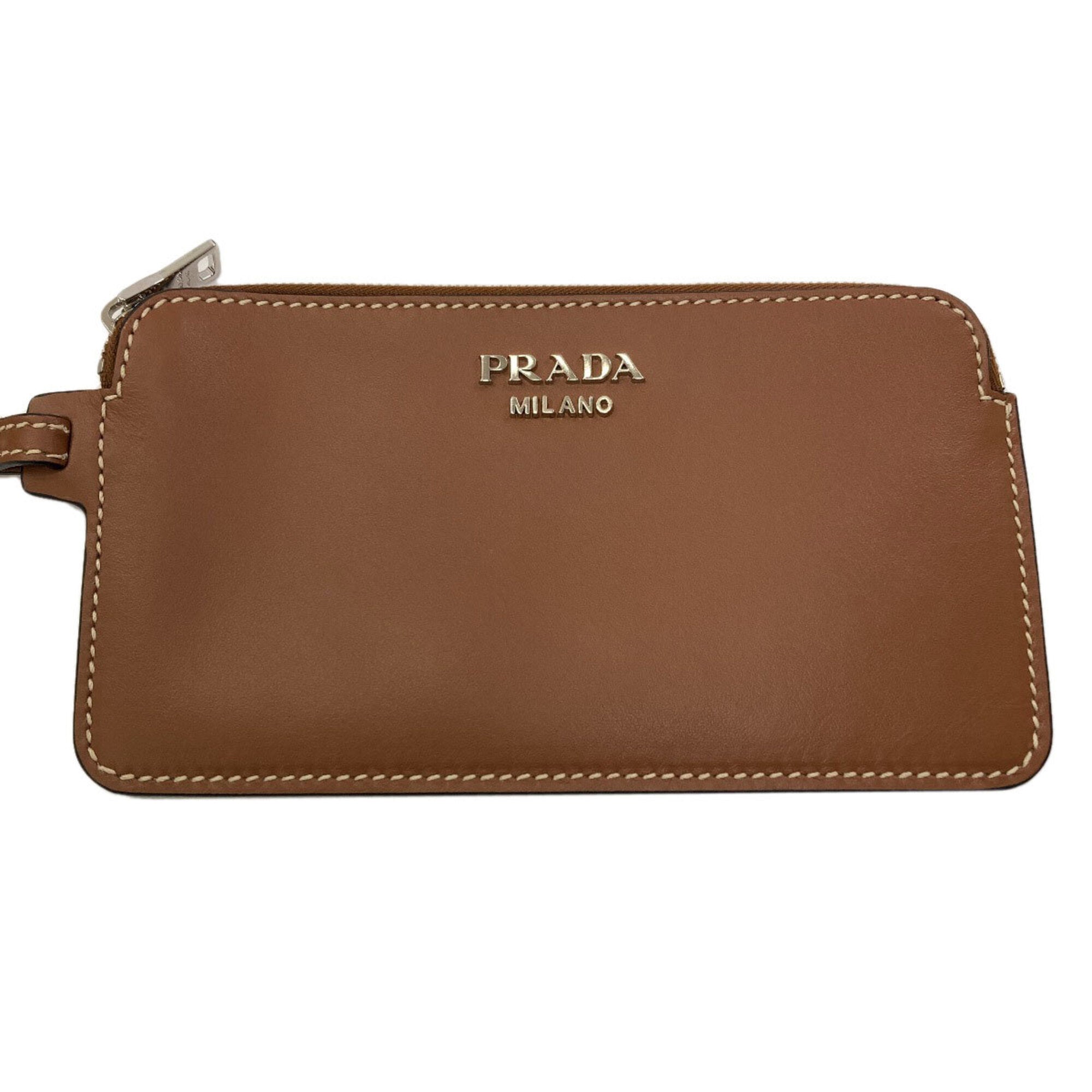 Prada Brown Pouch Shoulder Bag (Pre-Owned)