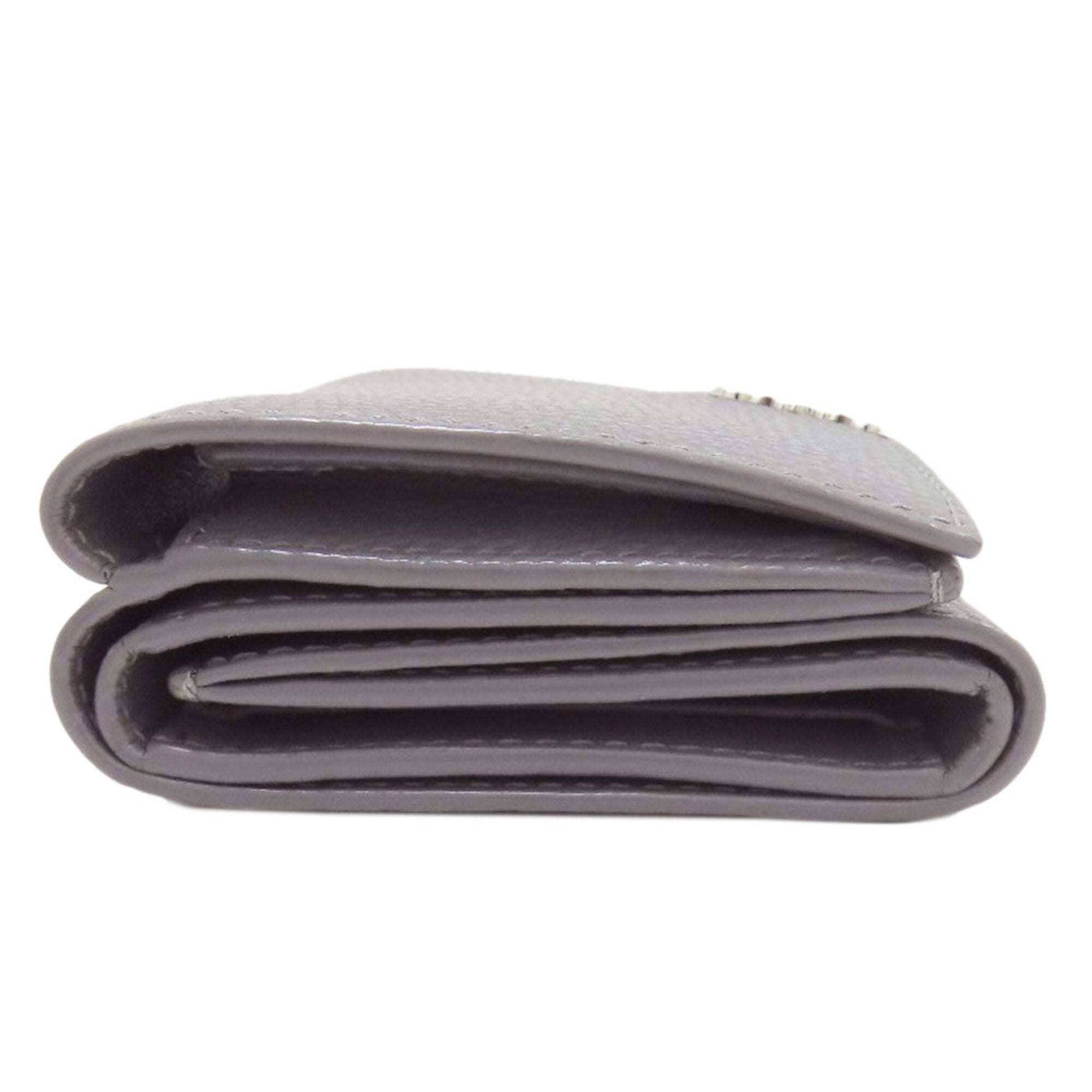 Loewe Gray Leather Wallet (Tri-Fold) (Pre-Owned)