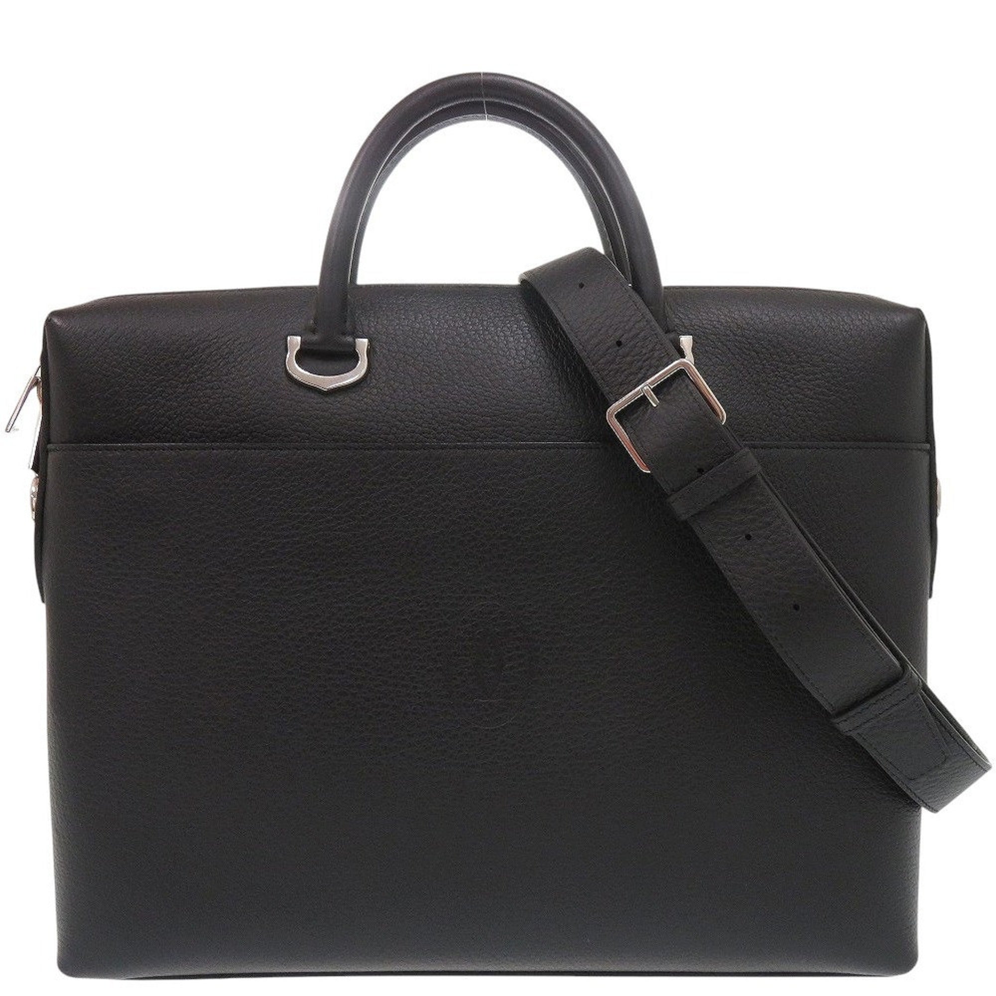 Cartier Black Leather Briefcase Handbag Shoulder Bag (Pre-Owned)