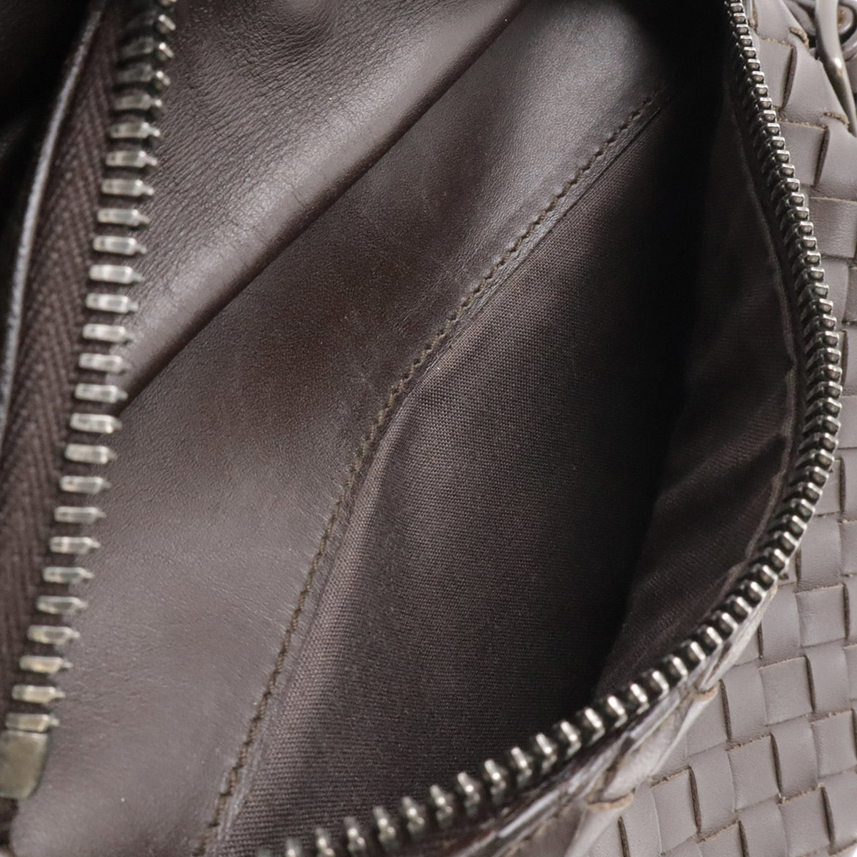Bottega Veneta Intrecciato Dark Brown Leather Fanny Pack (Pre-Owned)