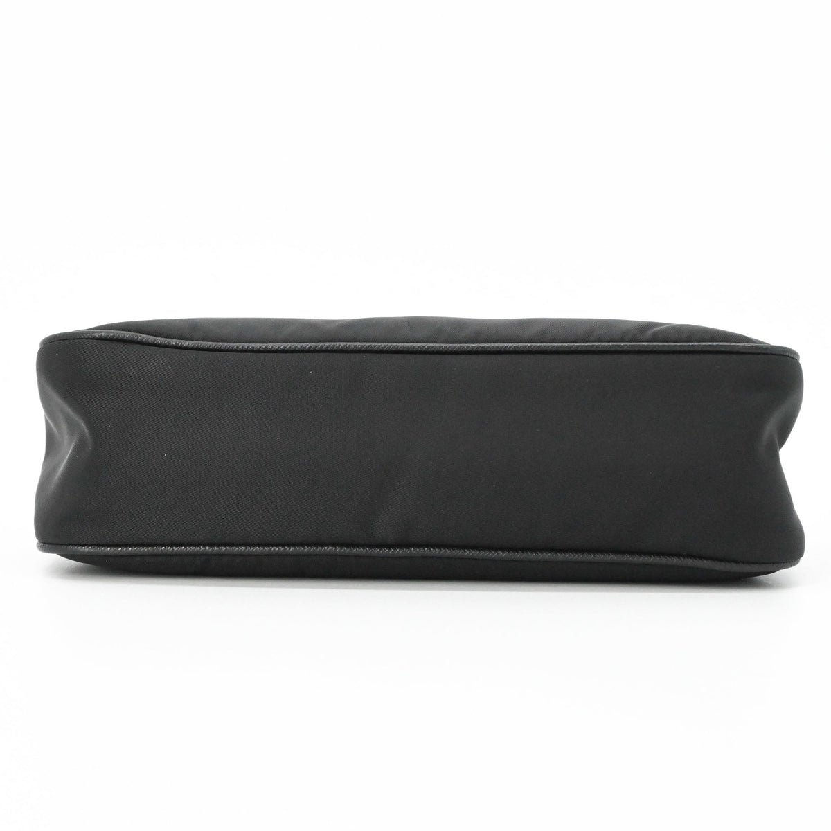 Prada Black Nylon Leather Handbag Pouch Shoulder Bag (Pre-Owned)