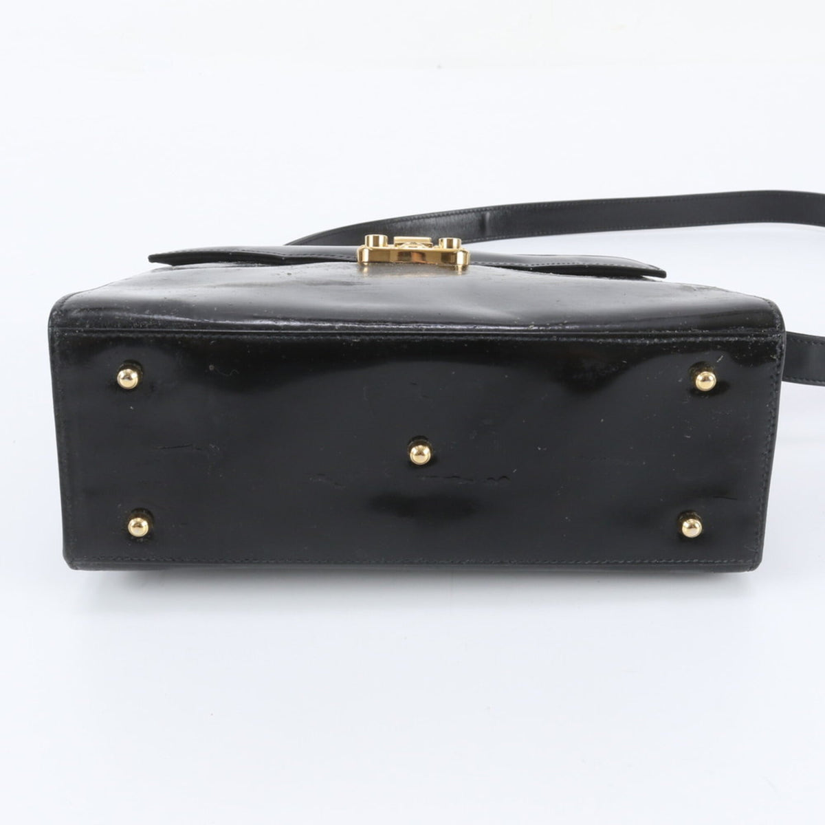 Gucci Black Leather Handbag Shoulder Bag Tote Bag (Pre-Owned)
