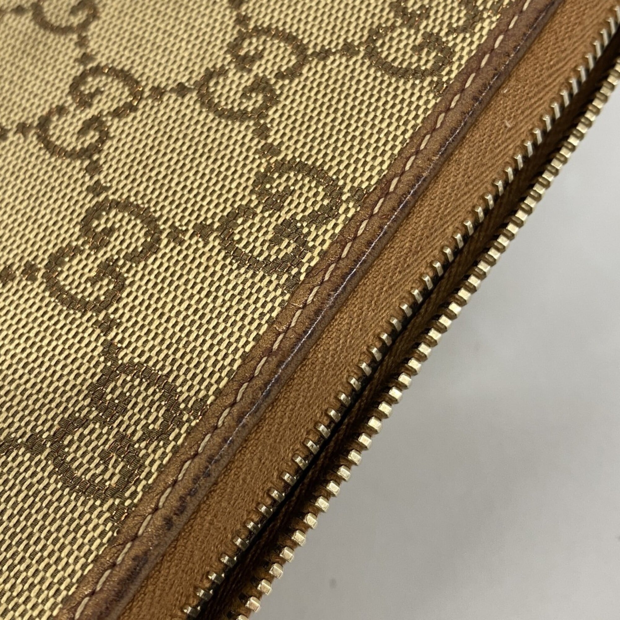 Gucci Brown Canvas Long Wallet (Bi-Fold) (Pre-Owned)