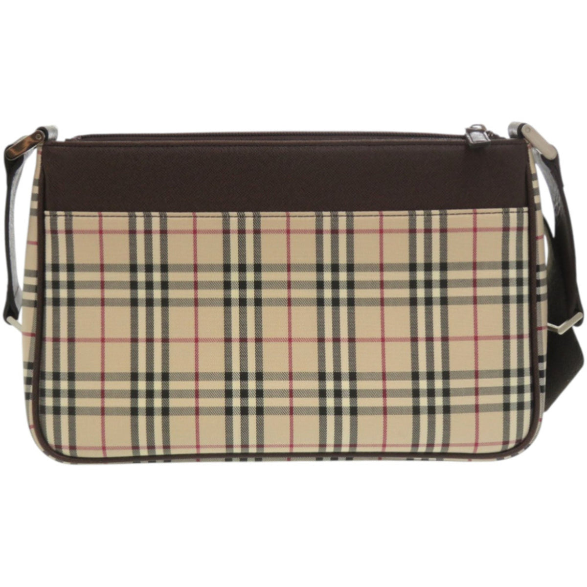 Burberry Beige Brown Leather Shoulder Bag (Pre-Owned)