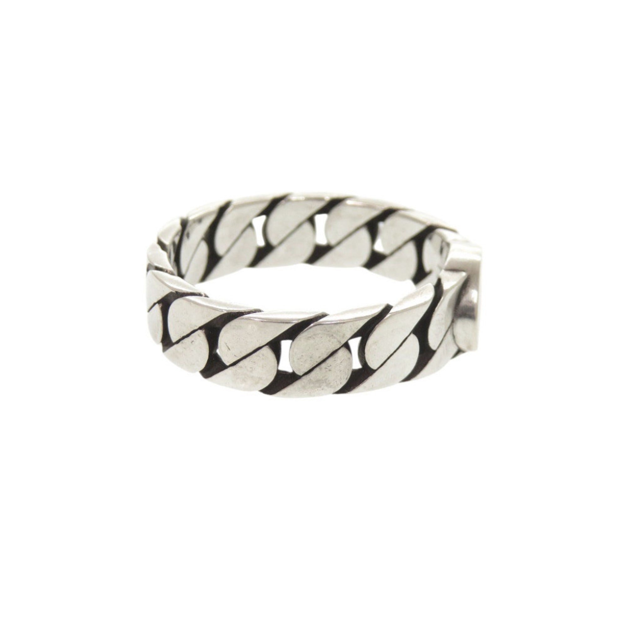 Gucci Silver Pink Silver 925 Band Ring (Pre-Owned)