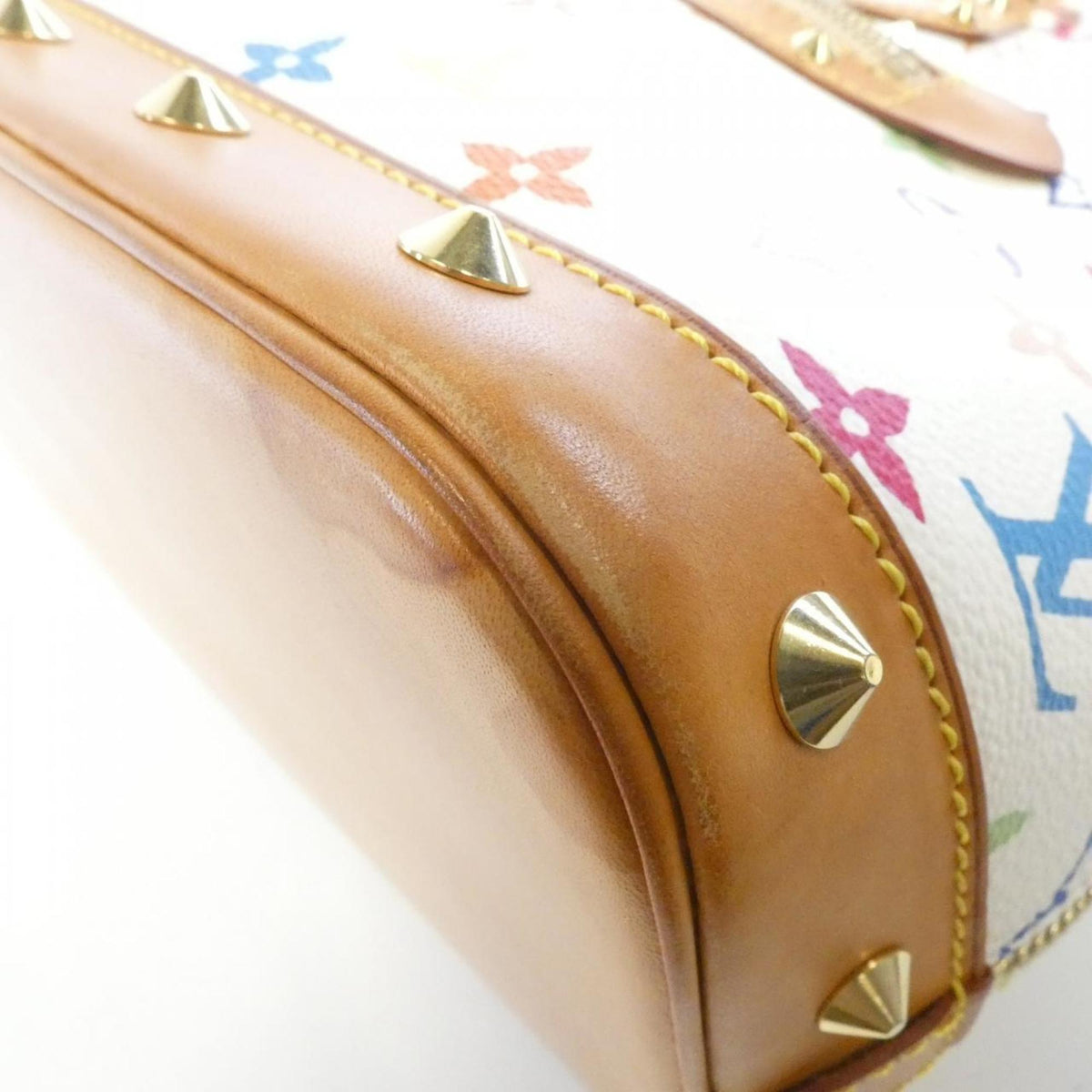 Louis Vuitton Multi-Color White Coated Canvas Handbag (Pre-Owned)