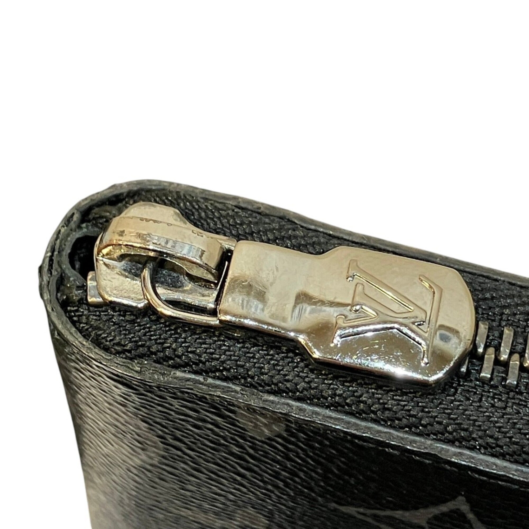 Louis Vuitton Noir Coated Canvas Long Wallet (Bi-Fold) (Pre-Owned)