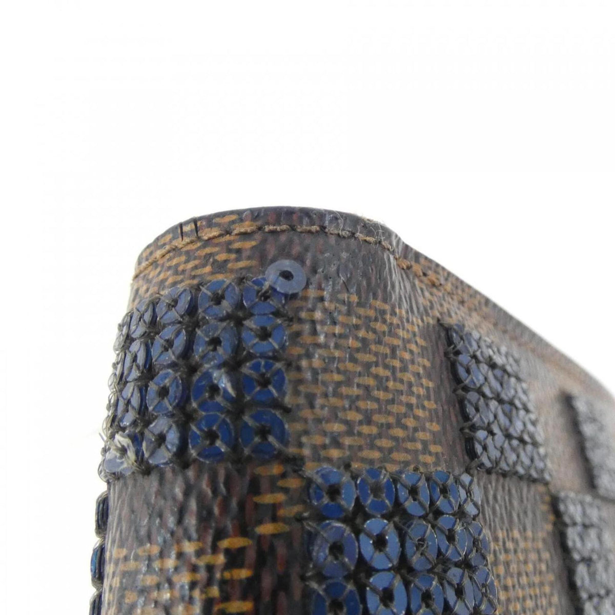 Louis Vuitton Blue Ebene Coated Canvas Spangles Long Wallet (Bi-Fold) (Pre-Owned)