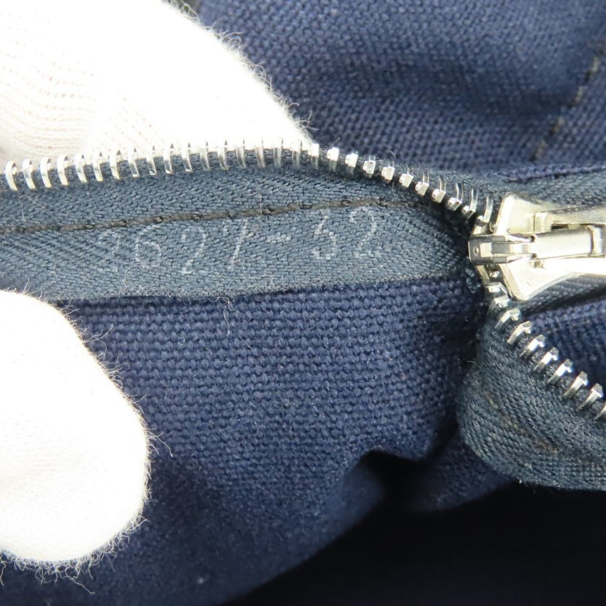 Hermes Black Navy Canvas Tote Bag (Pre-Owned)