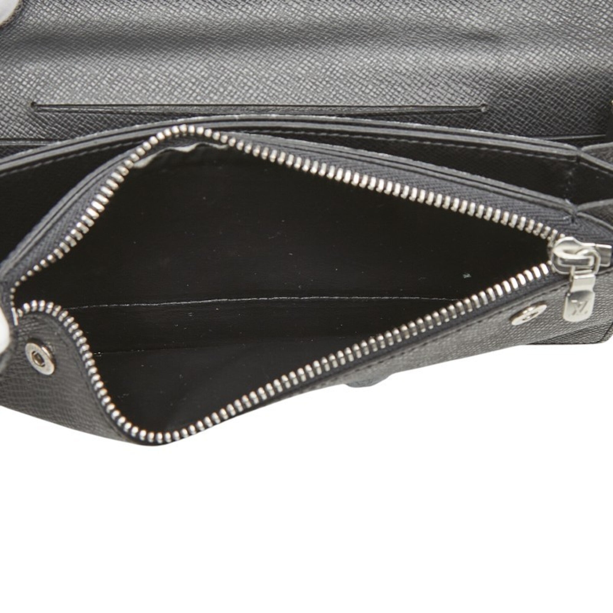 Louis Vuitton Ardoise Black Pvc Leather Long Wallet (Bi-Fold) (Pre-Owned)
