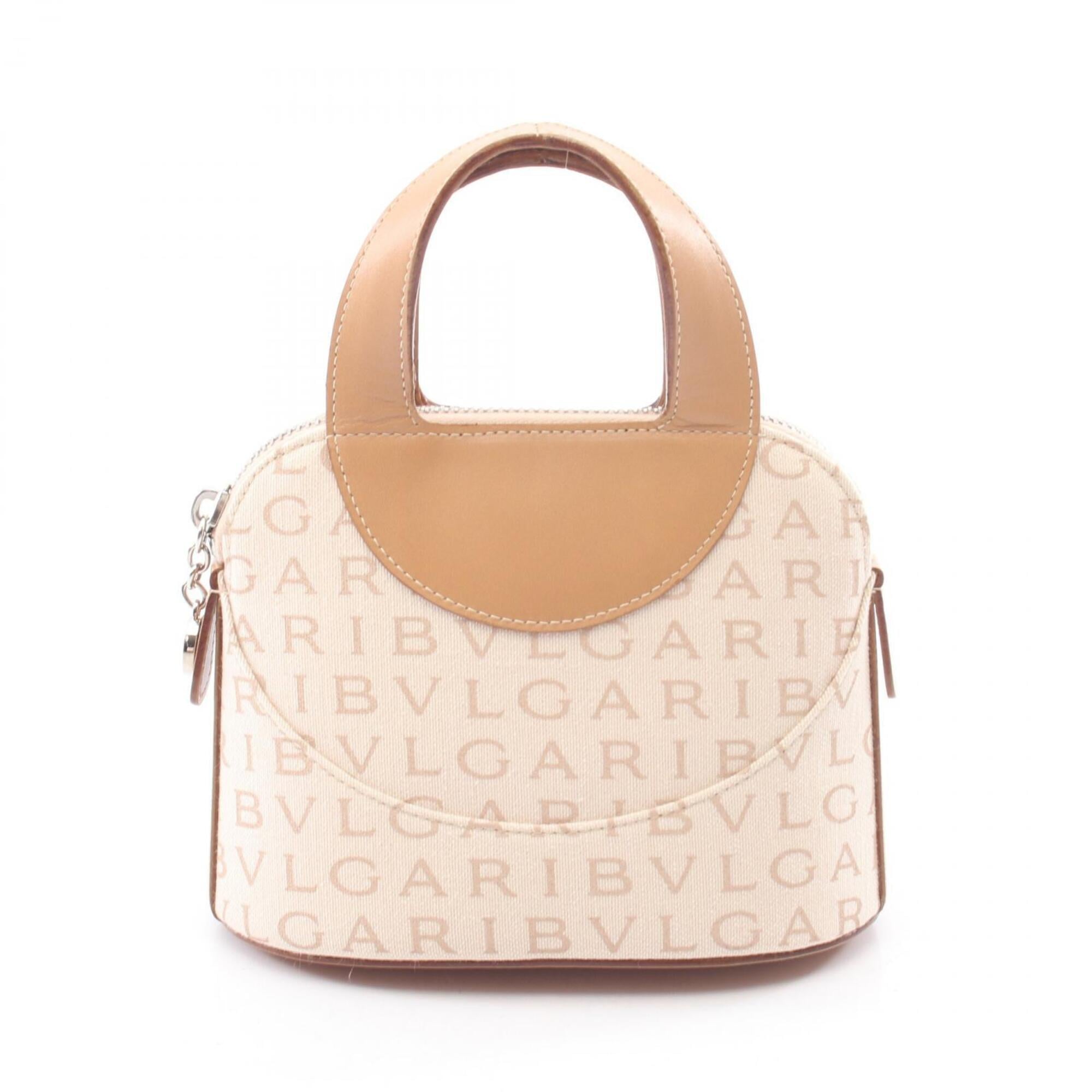 Bvlgari Beige Ivory Leather Handbag (Pre-Owned)