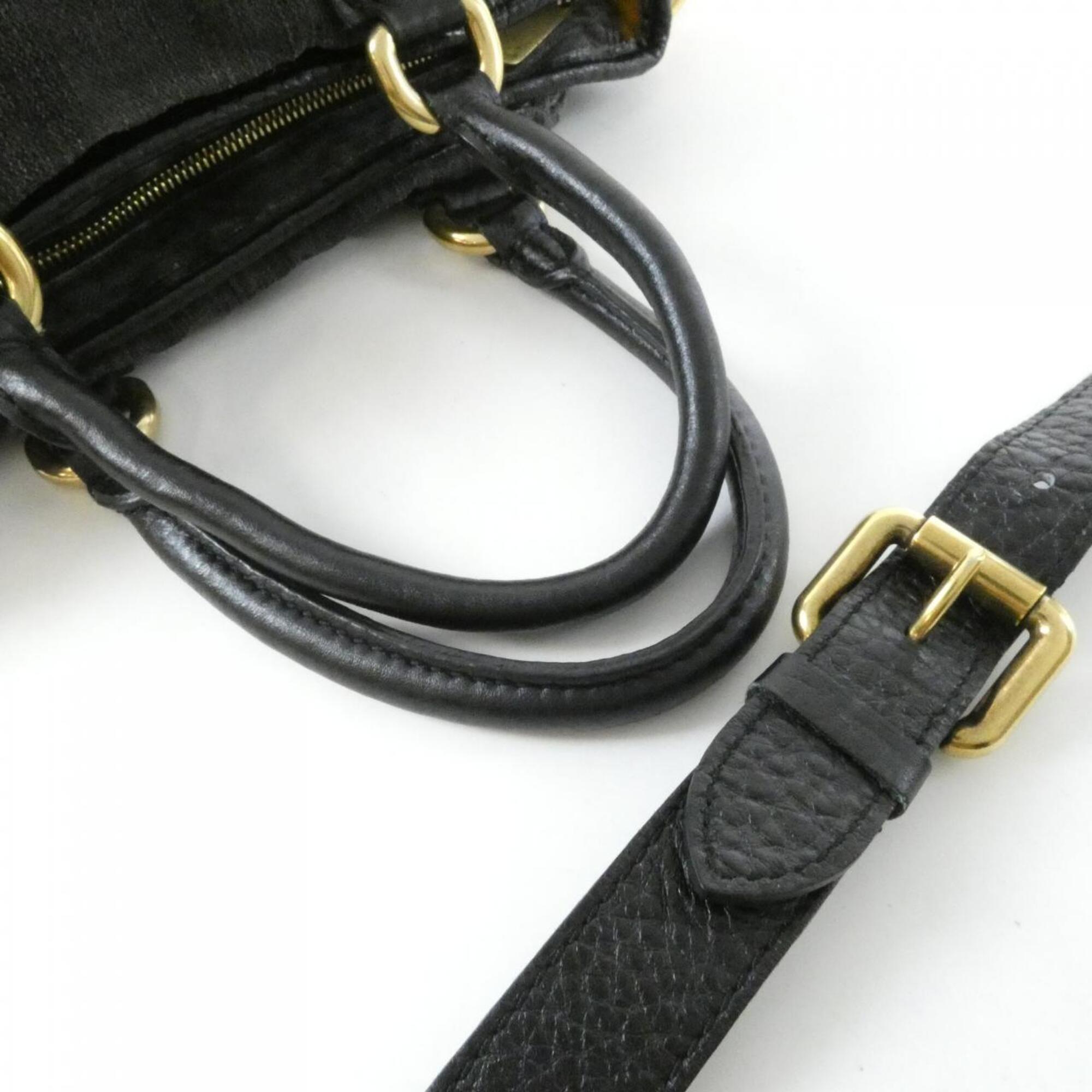 Louis Vuitton Black Denim Canvas Handbag (Pre-Owned)