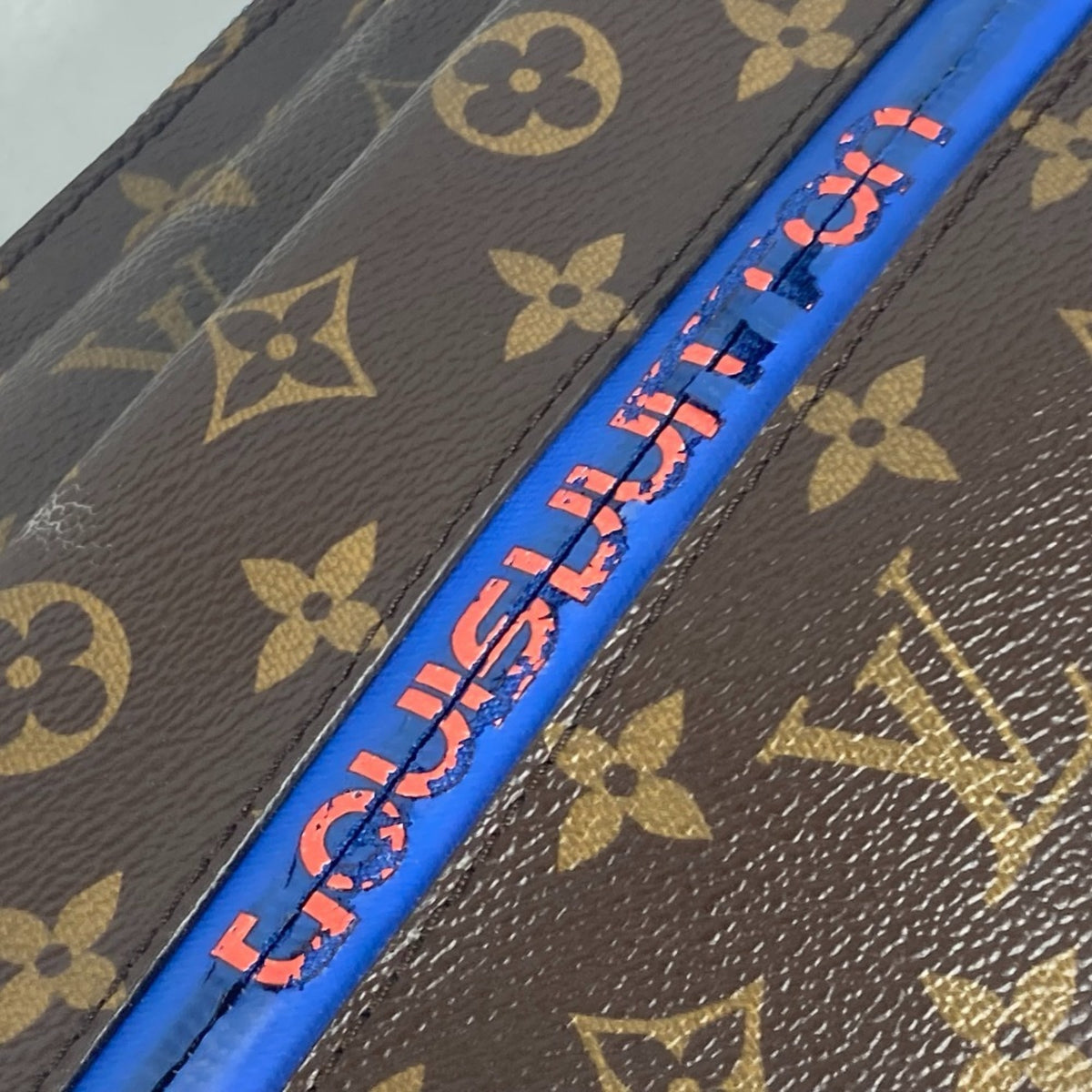 Louis Vuitton Blue Brown Monogram Shoulder Bag (Pre-Owned)