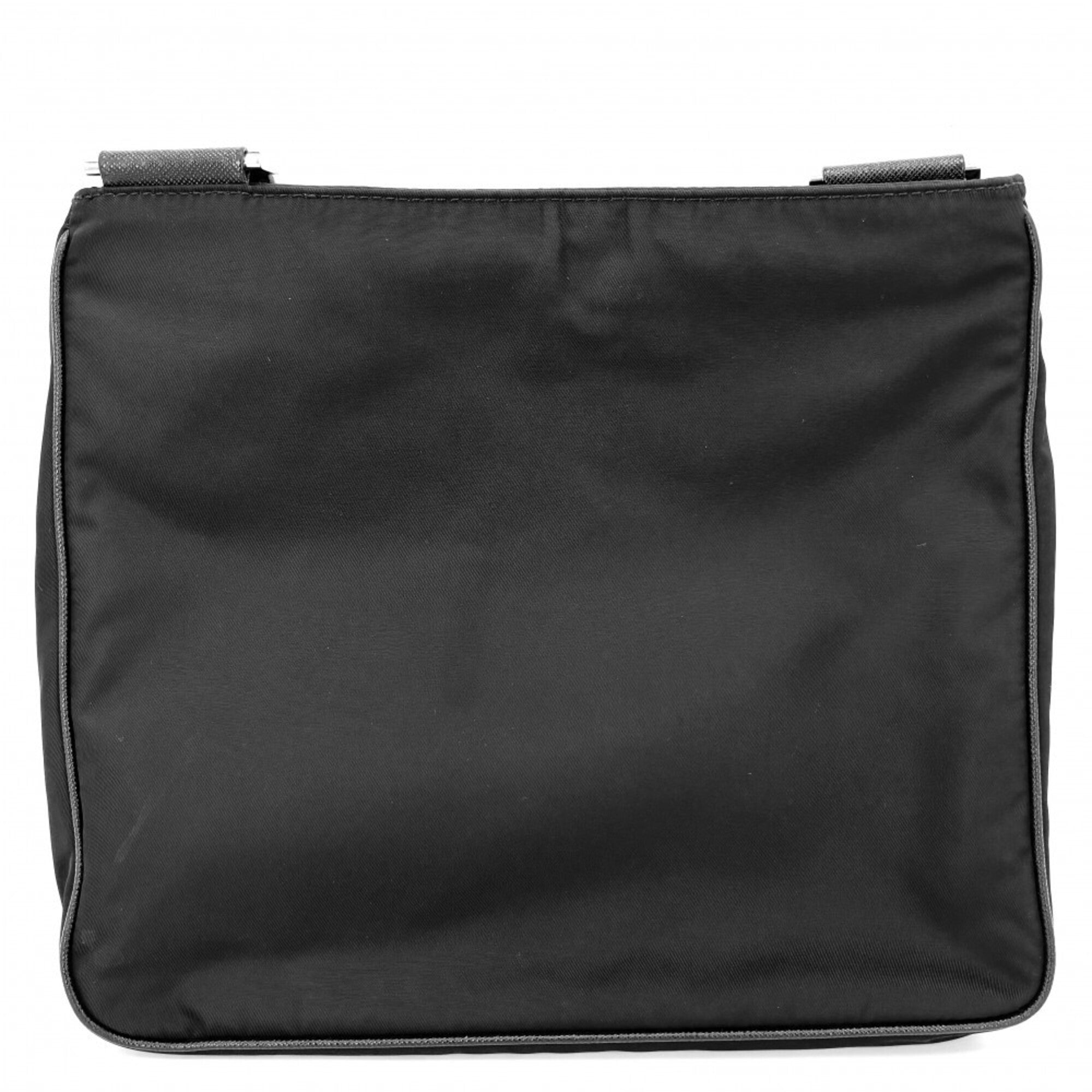 Prada Black Nylon Leather Shoulder Bag (Pre-Owned)