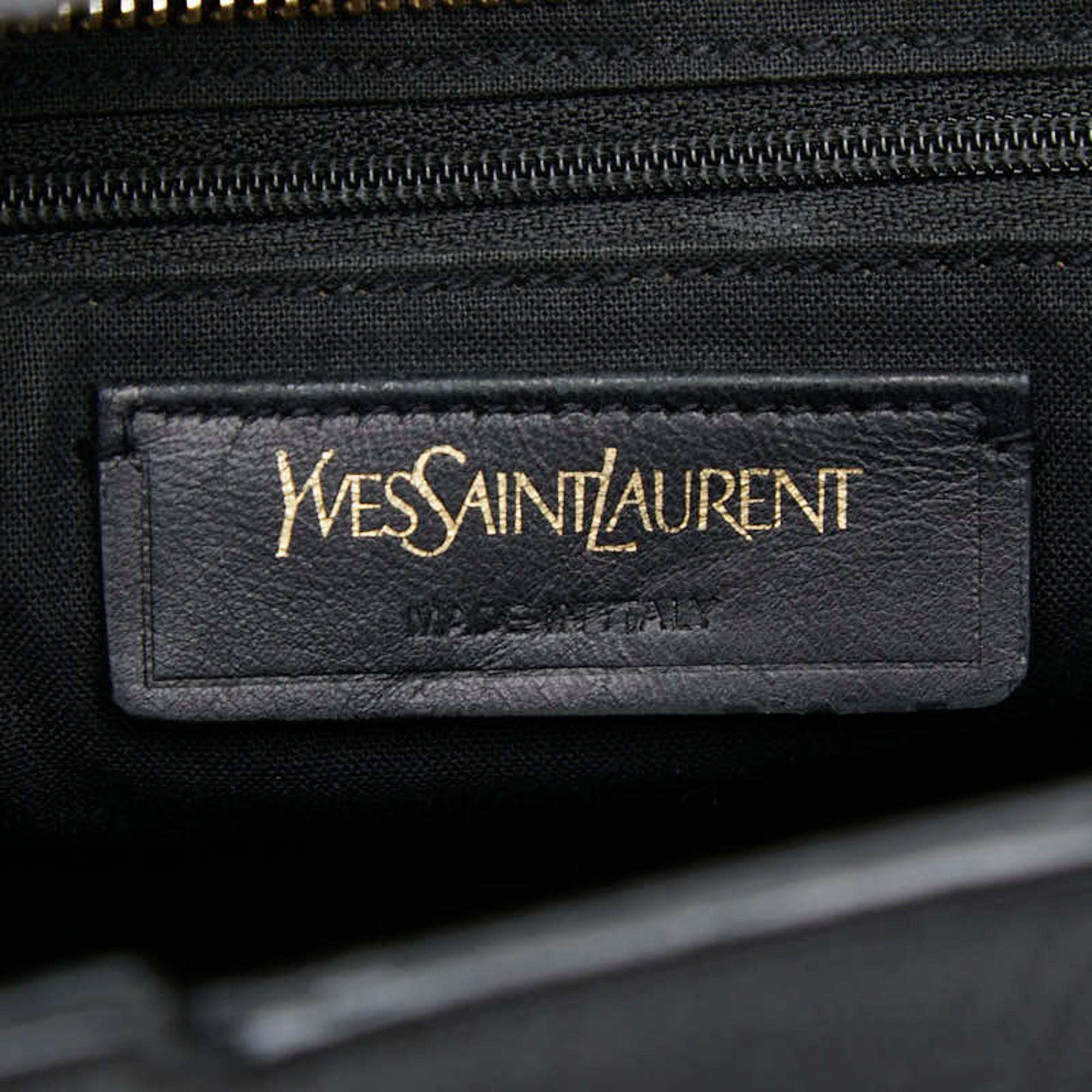 Saint Laurent Black Leather Handbag Shoulder Bag (Pre-Owned)