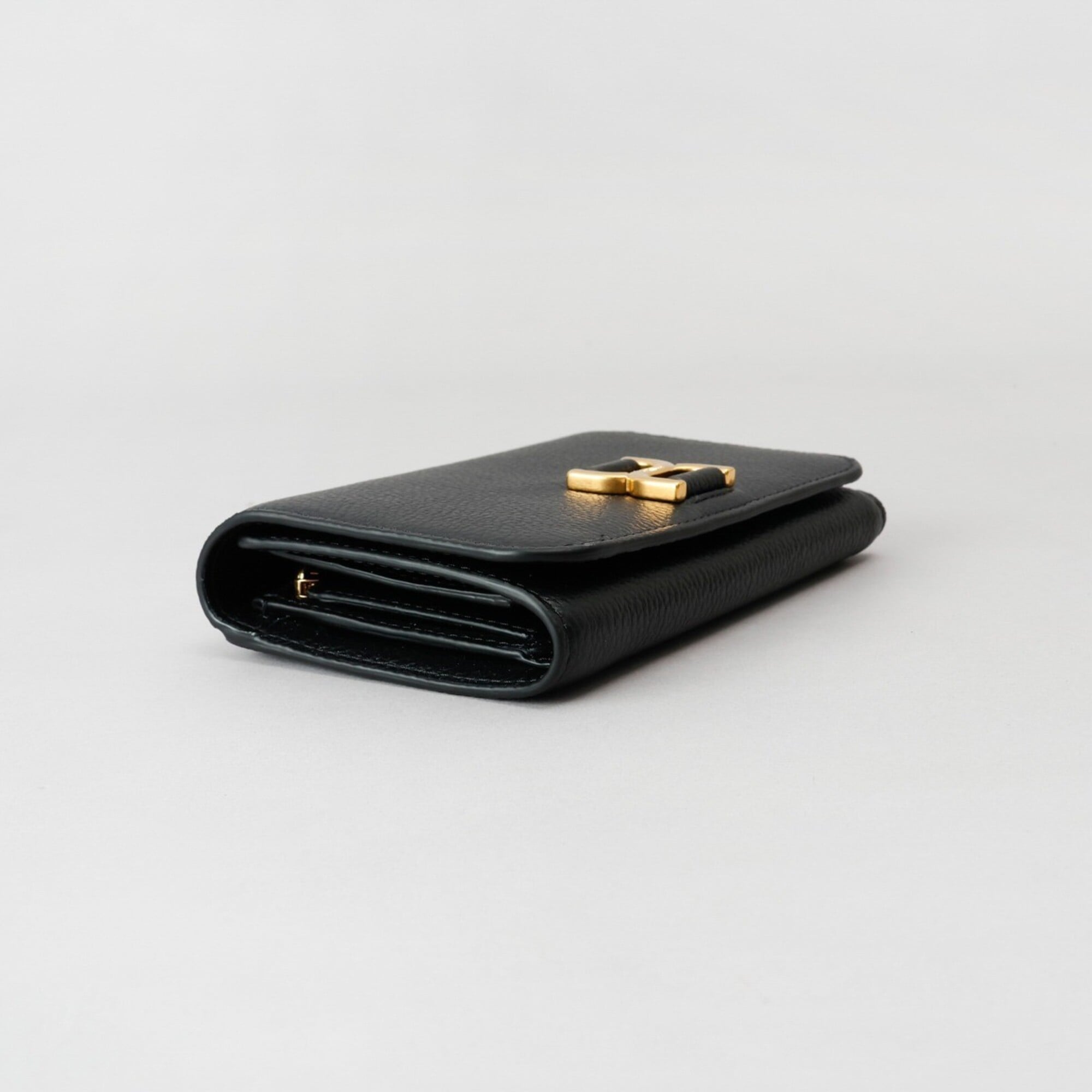 Chloé Marcie Black Leather Wallet (Tri-Fold) (Pre-Owned)