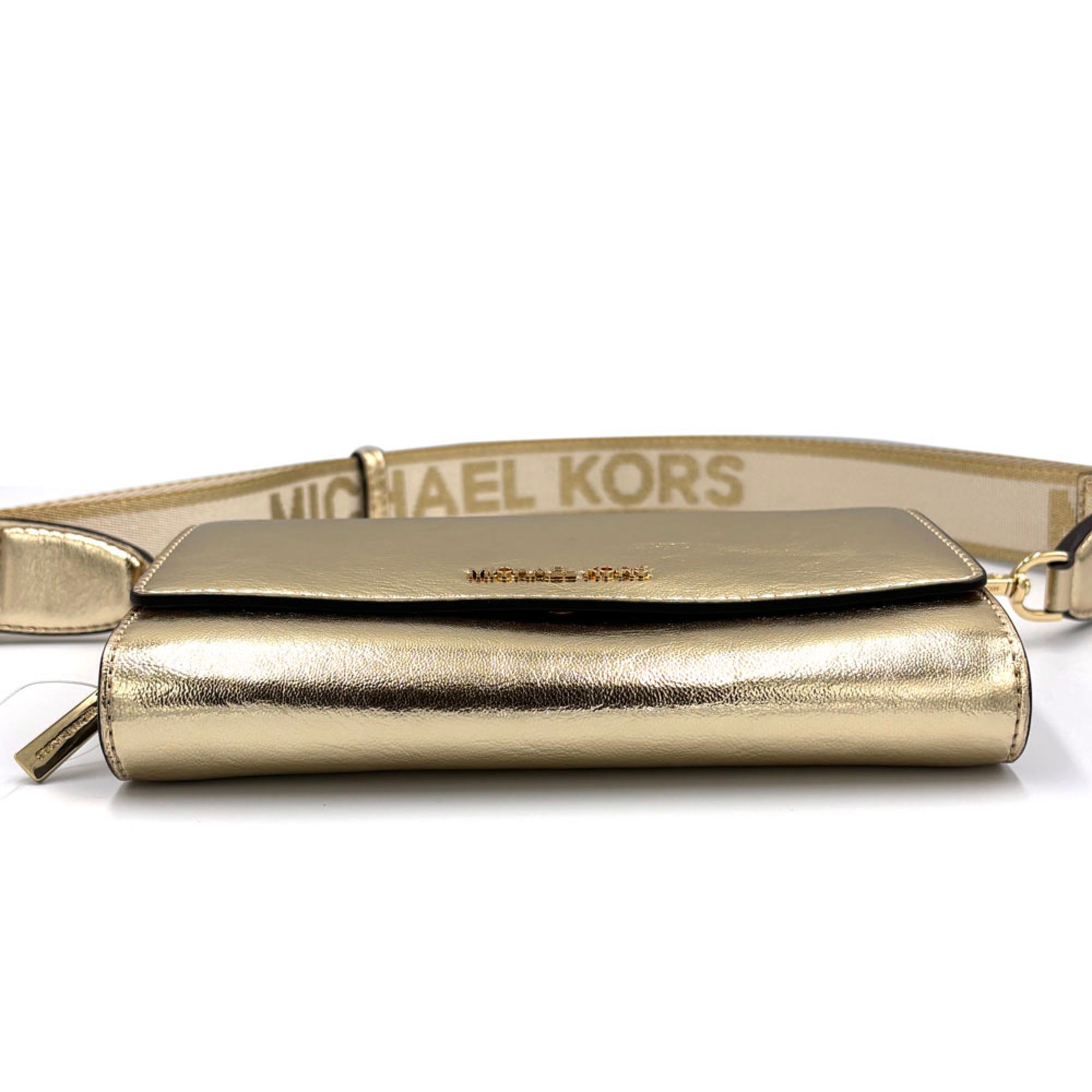 Michael Kors Gold Leather Chain/Shoulder Wallet (Pre-Owned)