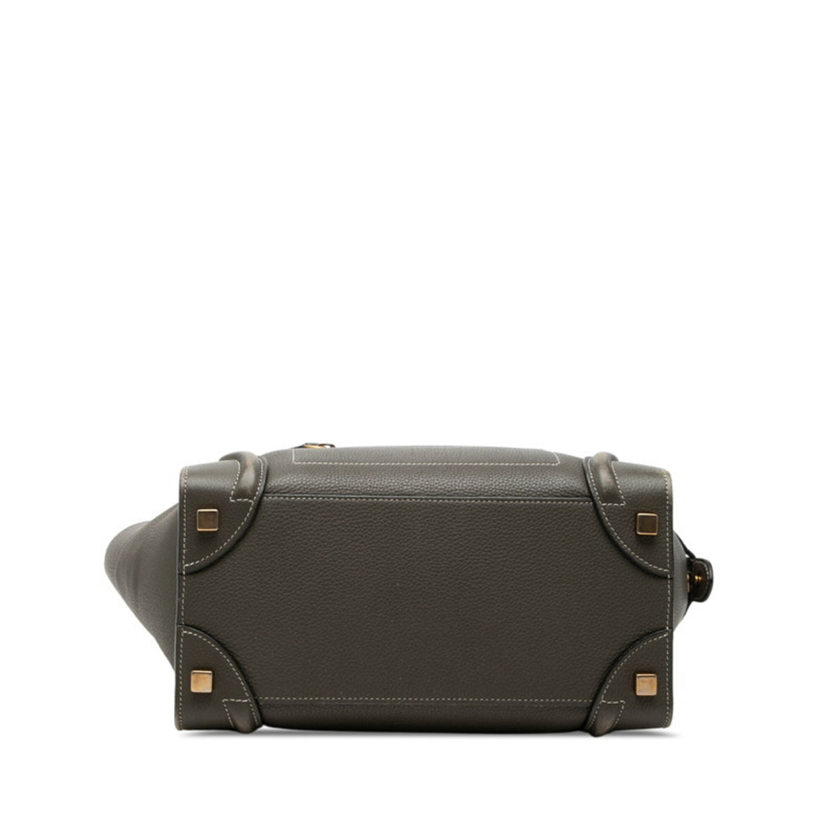 Celine Gray Green Khaki Leather Handbag (Pre-Owned)