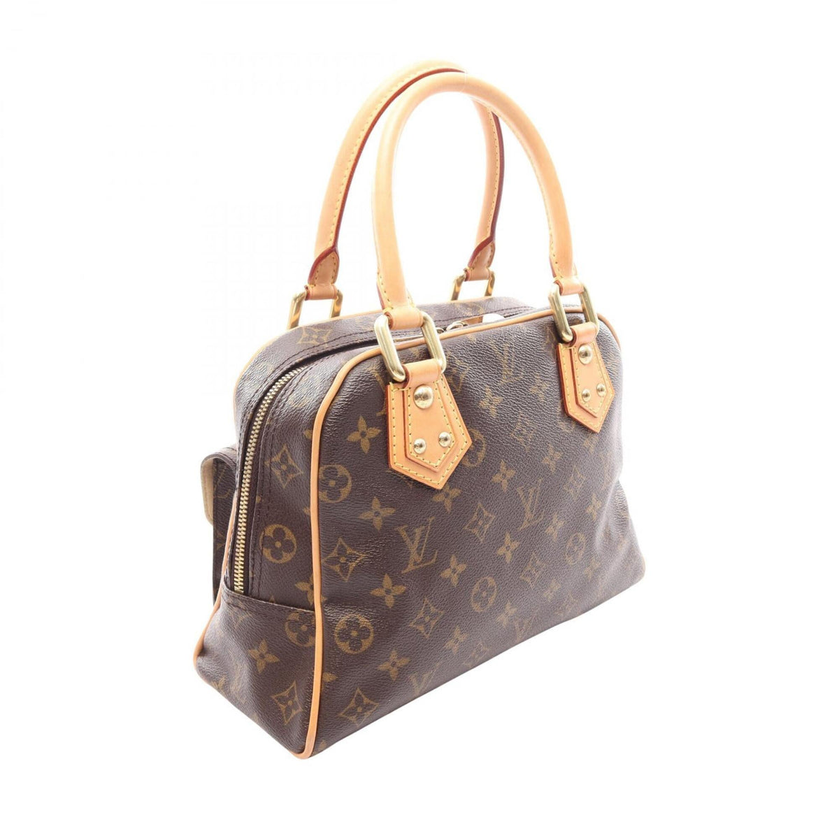Louis Vuitton Brown Coated Canvas Leather Handbag (Pre-Owned)