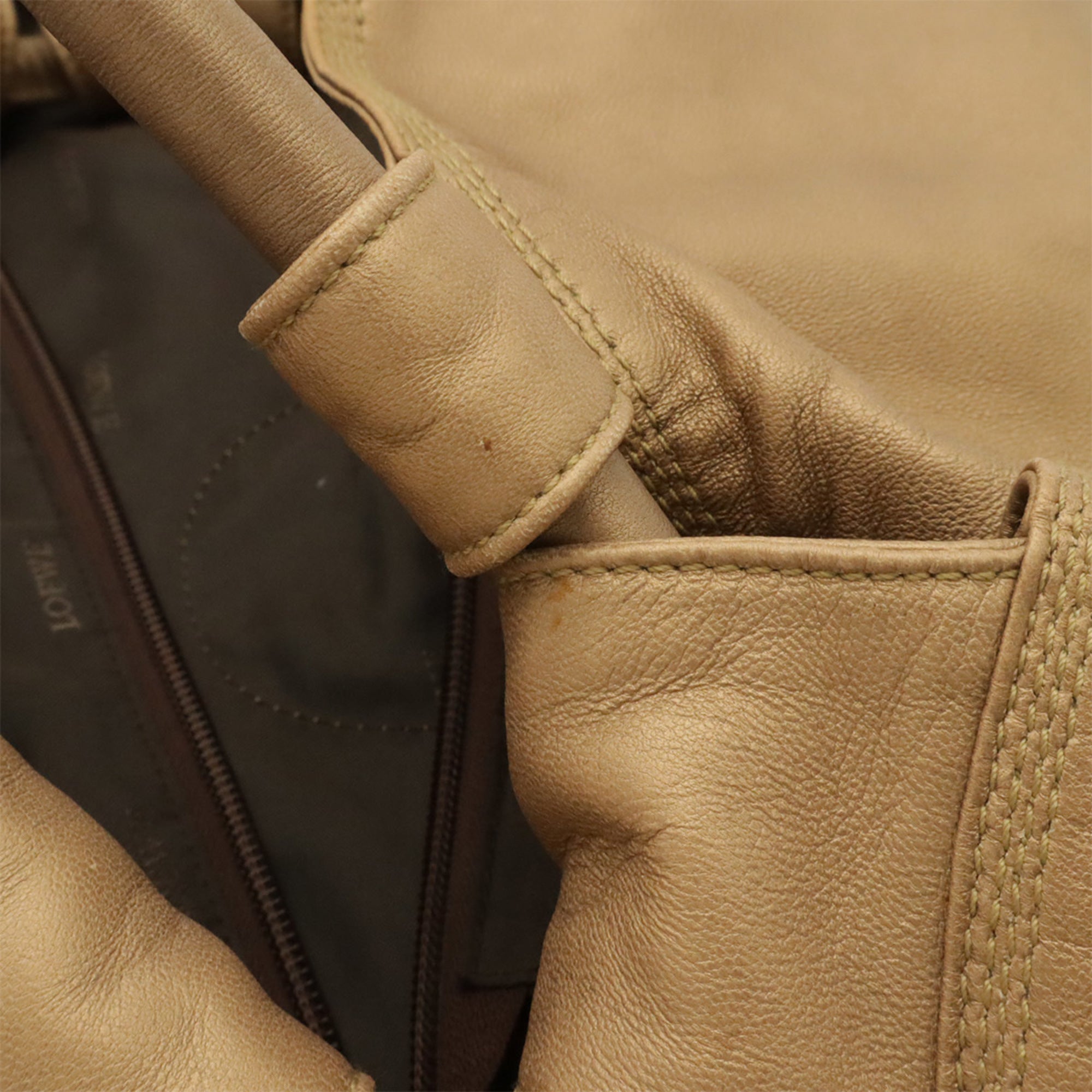 Loewe Champagne Gold Nappa Leather Handbag (Pre-Owned)