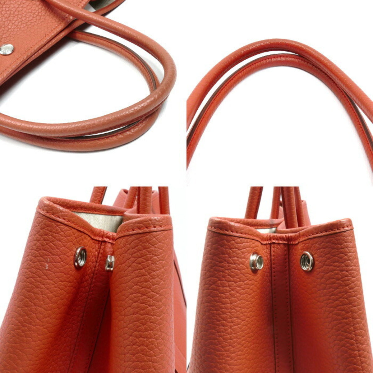 Hermes Red Orange Country Leather Handbag (Pre-Owned)