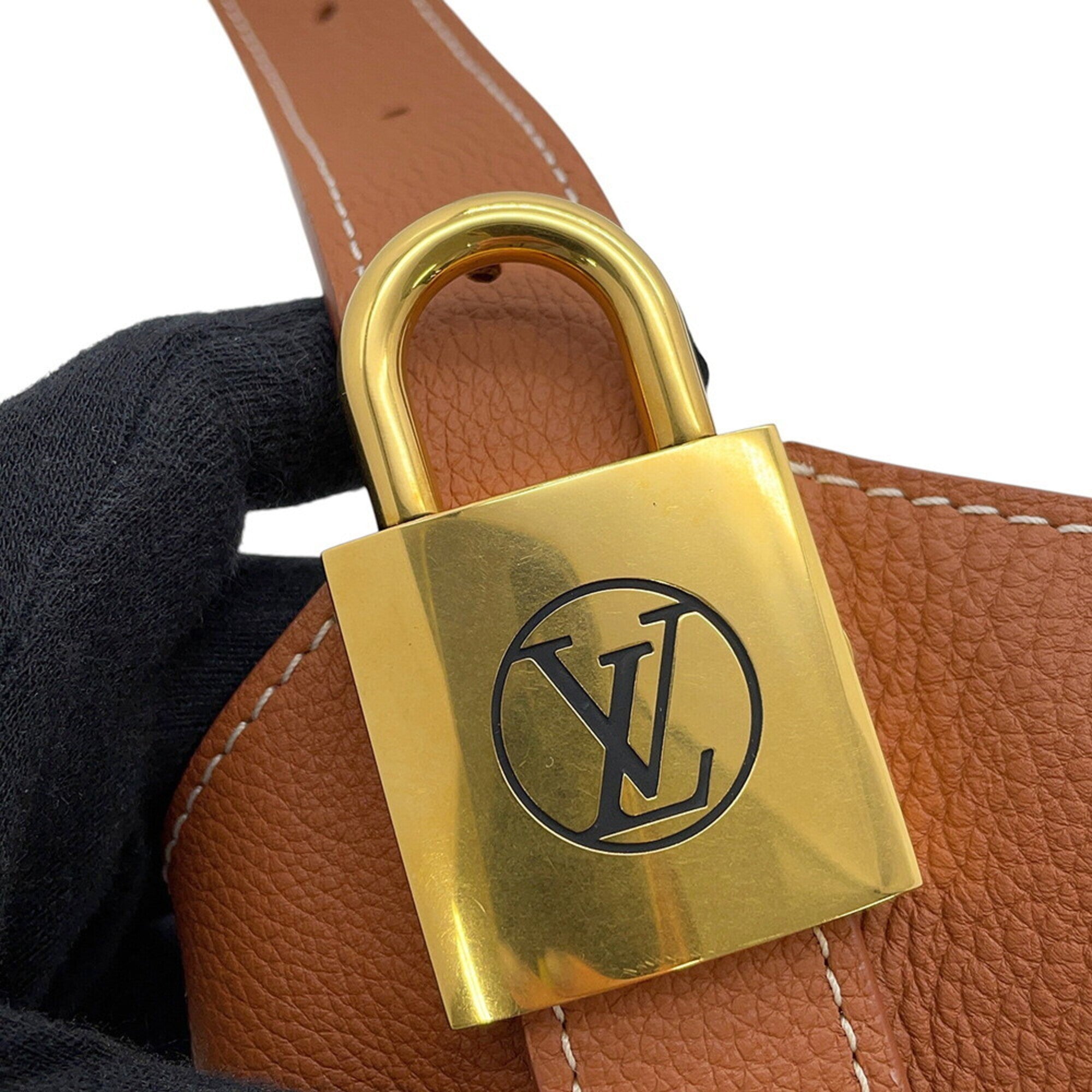 Louis Vuitton Cognac Leather Handbag Pouch Shoulder Bag (Pre-Owned)