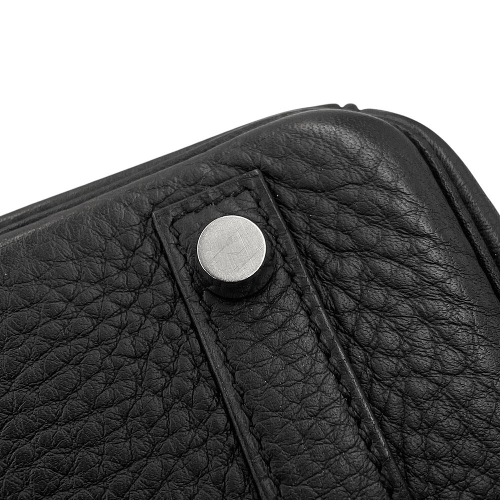 Hermes Birkin Black Taurillon Clemence Leather Handbag (Pre-Owned)