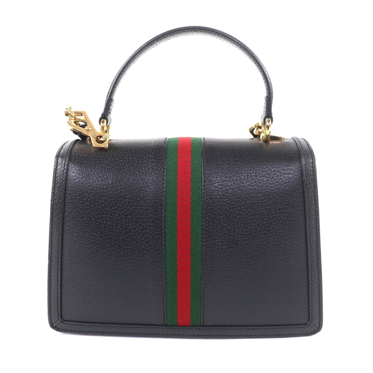 Gucci Black Leather Handbag Shoulder Bag (Pre-Owned)
