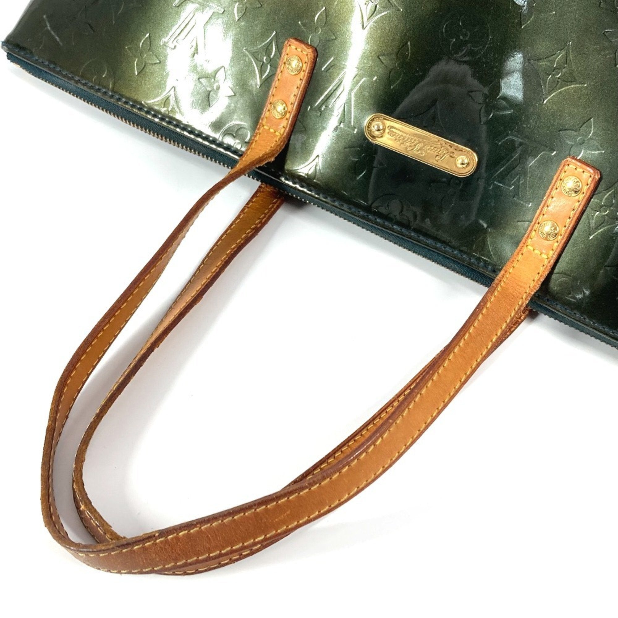 Louis Vuitton Blue Nuit Green Monogram Vernis Canvas Shoulder Bag Tote Bag (Pre-Owned)