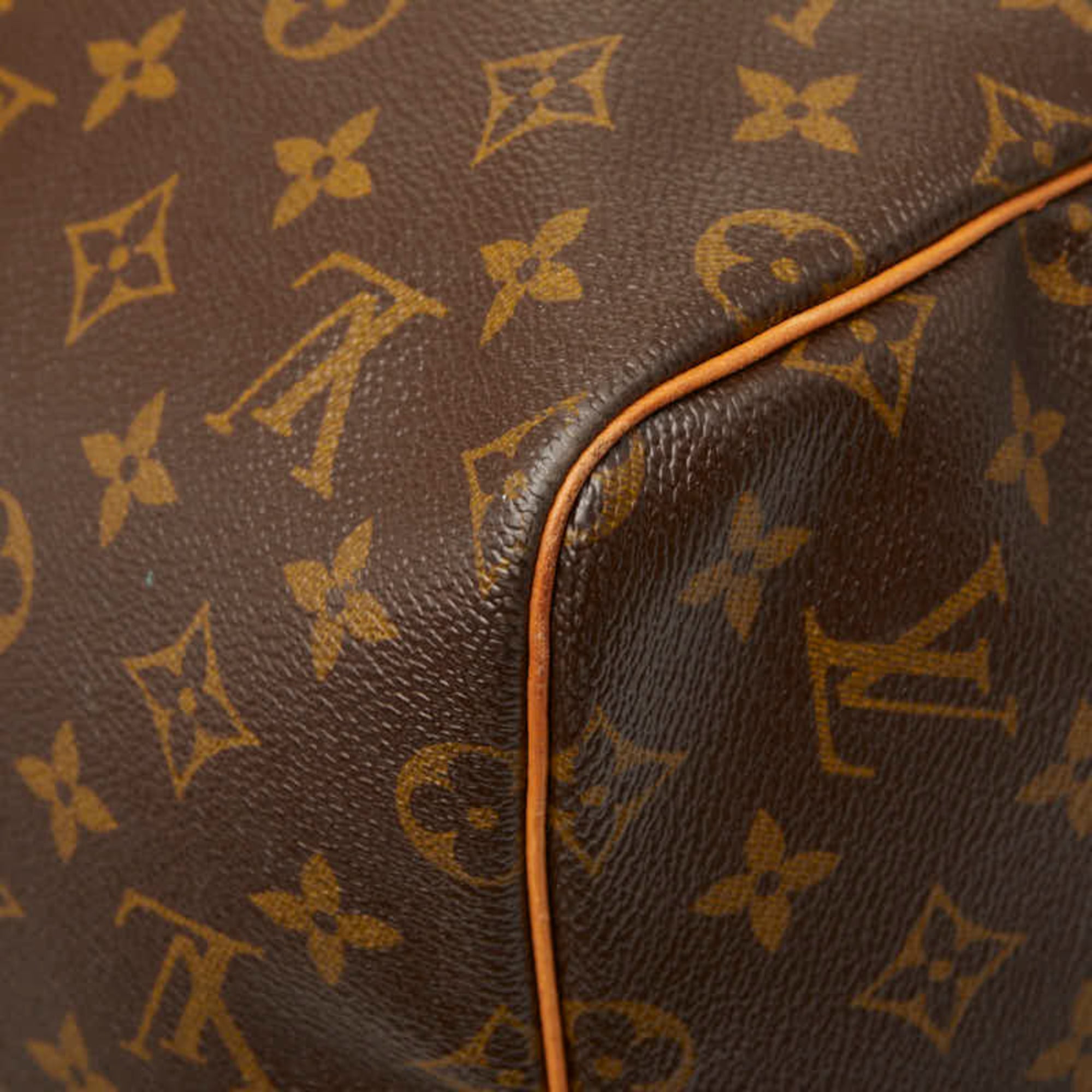 Louis Vuitton Brown Pvc Leather Boston Bag (Pre-Owned)