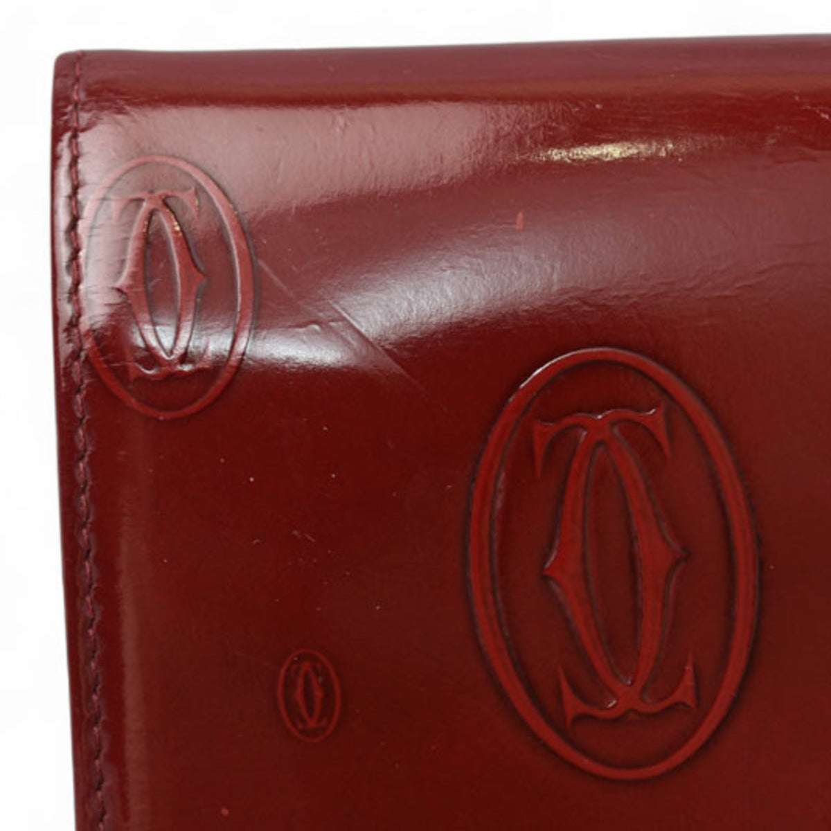 Cartier Bordeaux Leather Wallet (Bi-Fold) (Pre-Owned)