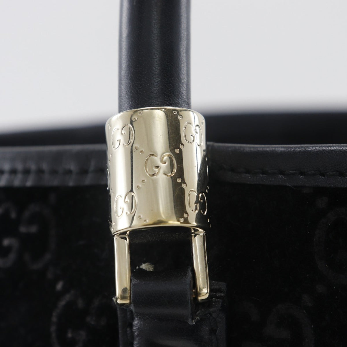Gucci Black Suede Tote Bag (Pre-Owned)