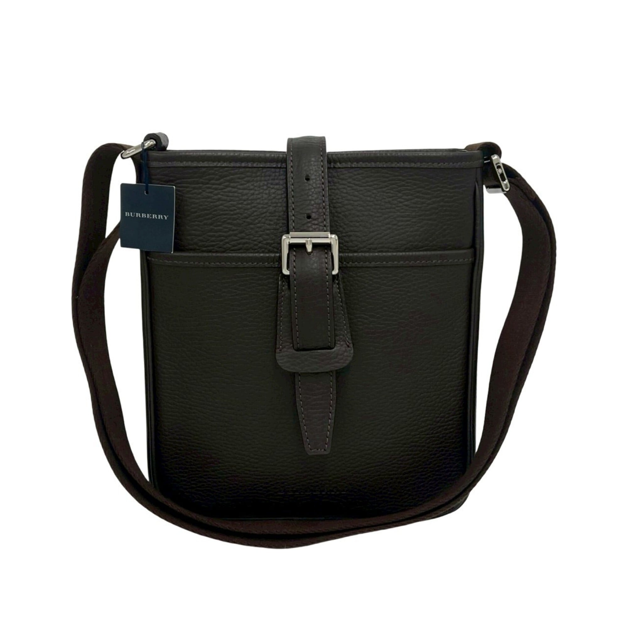 Burberry Brown Leather Pochette Shoulder Bag (Pre-Owned)
