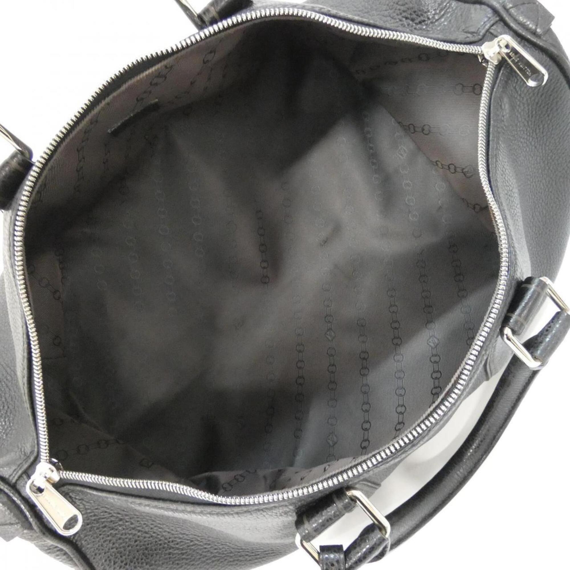 Louis Vuitton Black Leather Boston Bag (Pre-Owned)