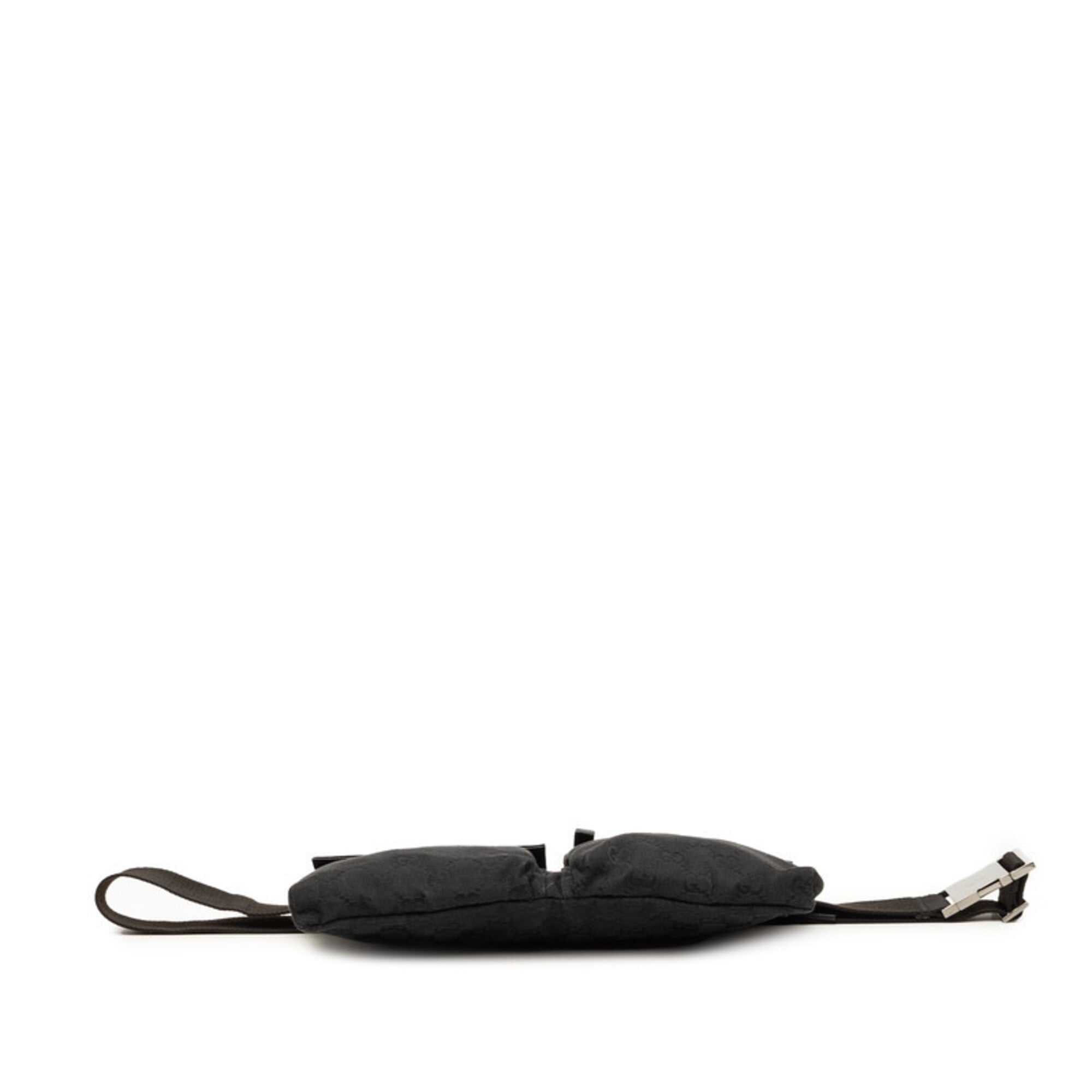 Gucci Black Canvas Leather Fanny Pack (Pre-Owned)