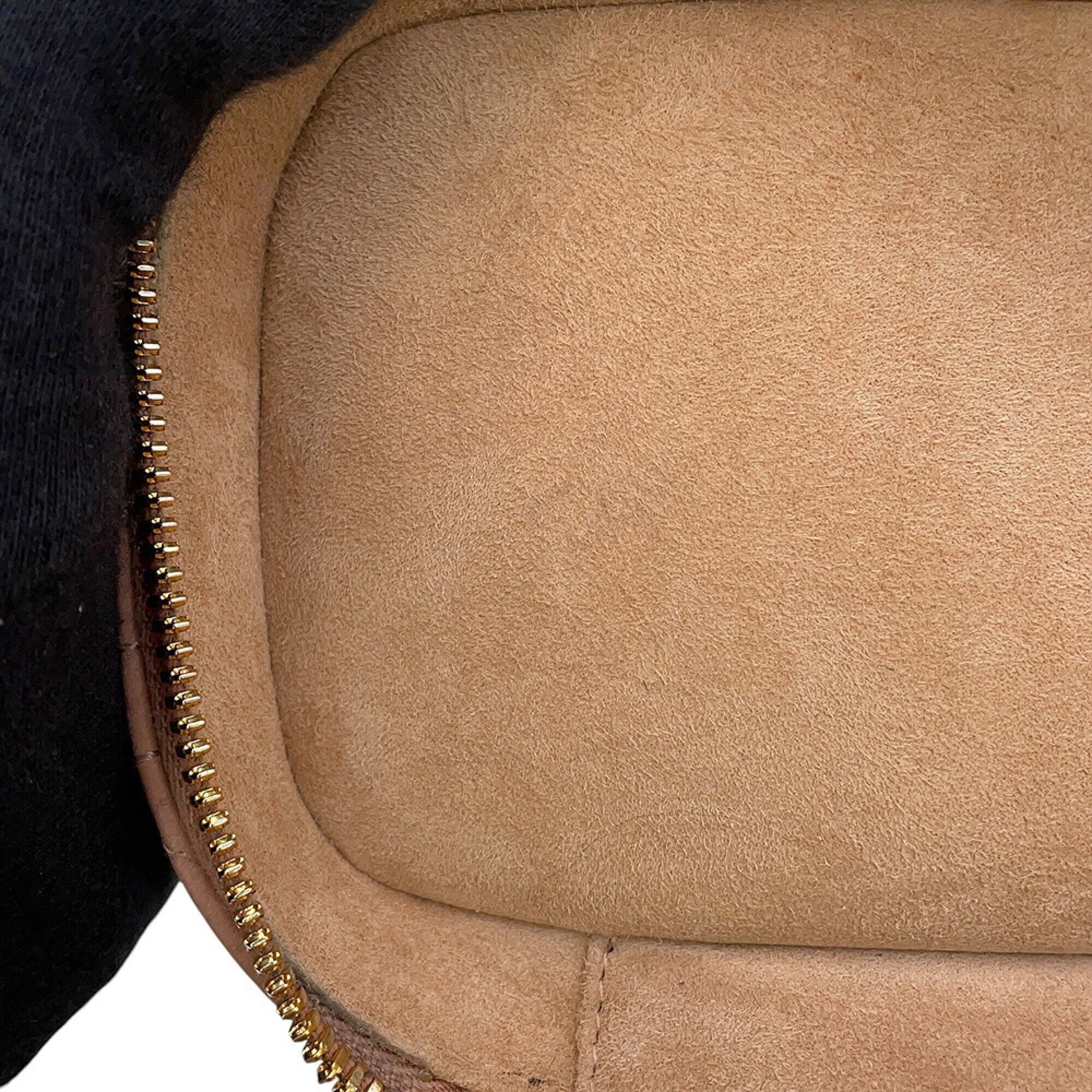 Christian Dior Pink Beige Leather Handbag Vanity Bag (Pre-Owned)