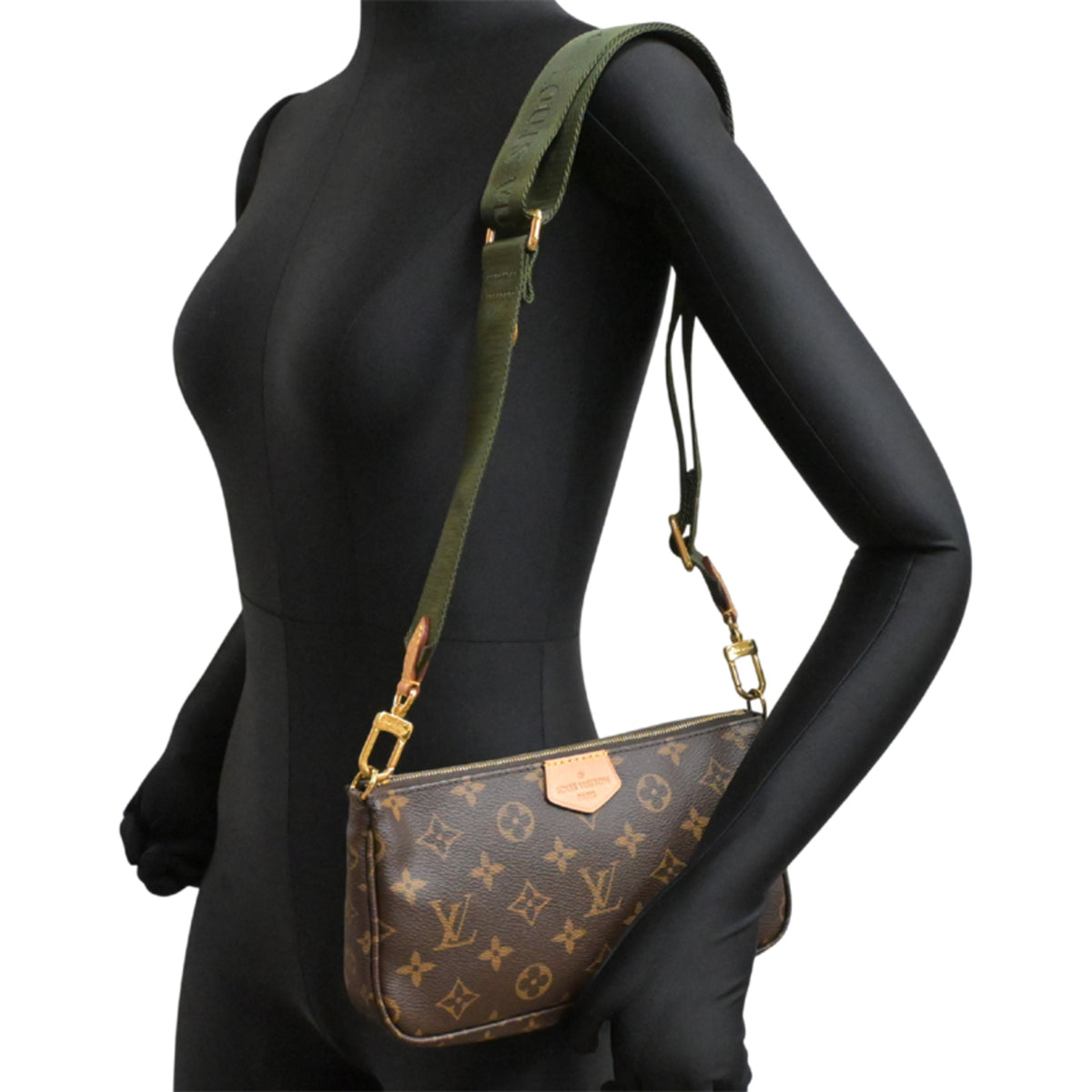 Louis Vuitton Brown Khaki Monogram Pochette Pouch (Pre-Owned)