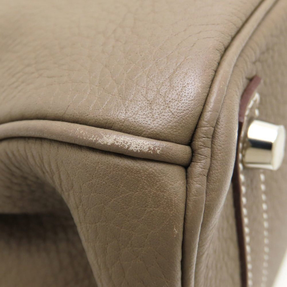 Hermes Birkin Etoupe Gray Togo Leather Handbag (Pre-Owned)