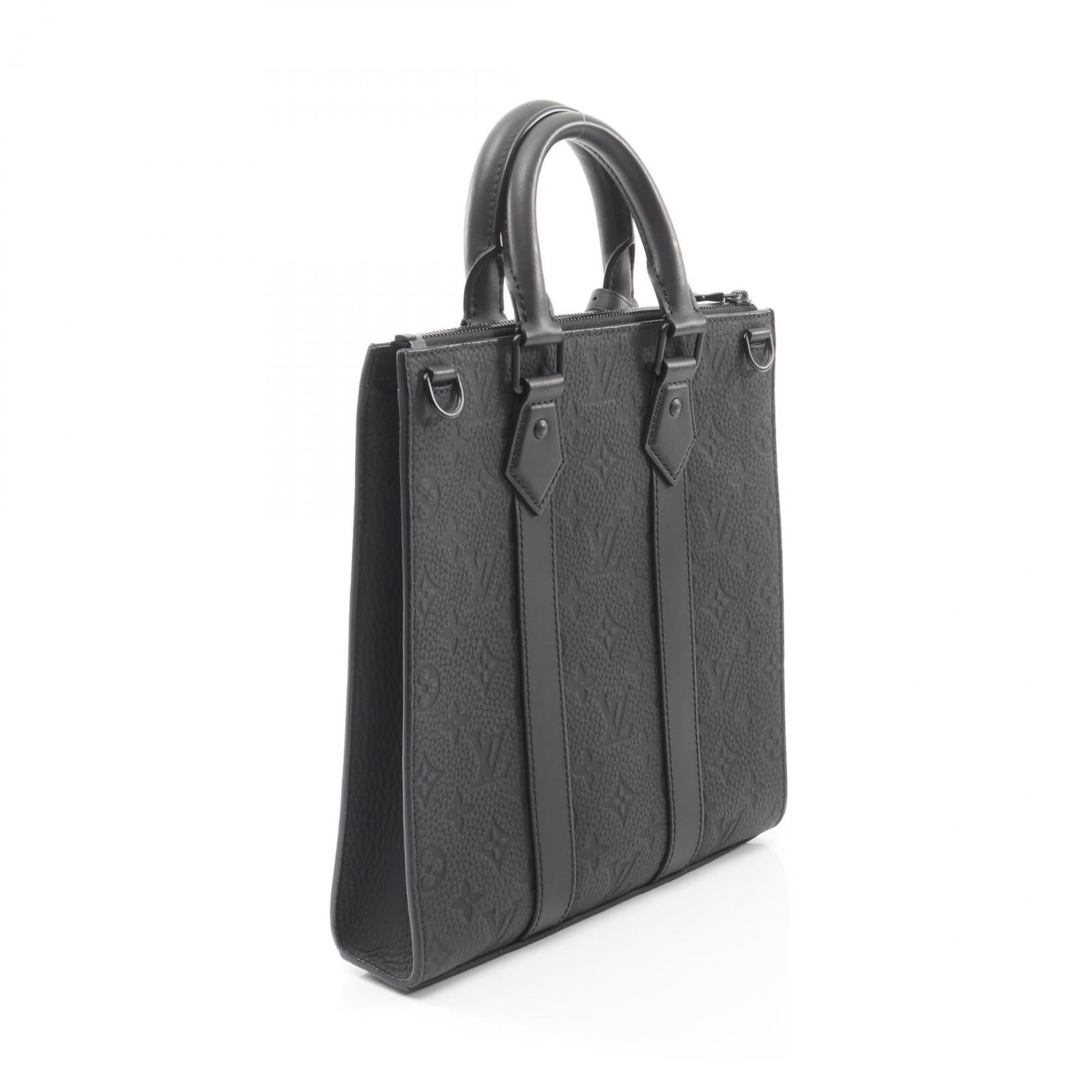 Louis Vuitton Black Noir Leather Handbag Tote Bag (Pre-Owned)