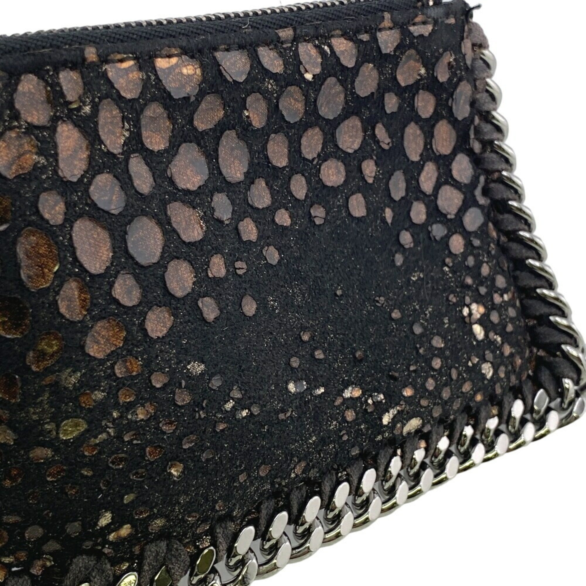 Stella Mccartney Black Brown Polyester Coin Purse/Coin Case (Pre-Owned)
