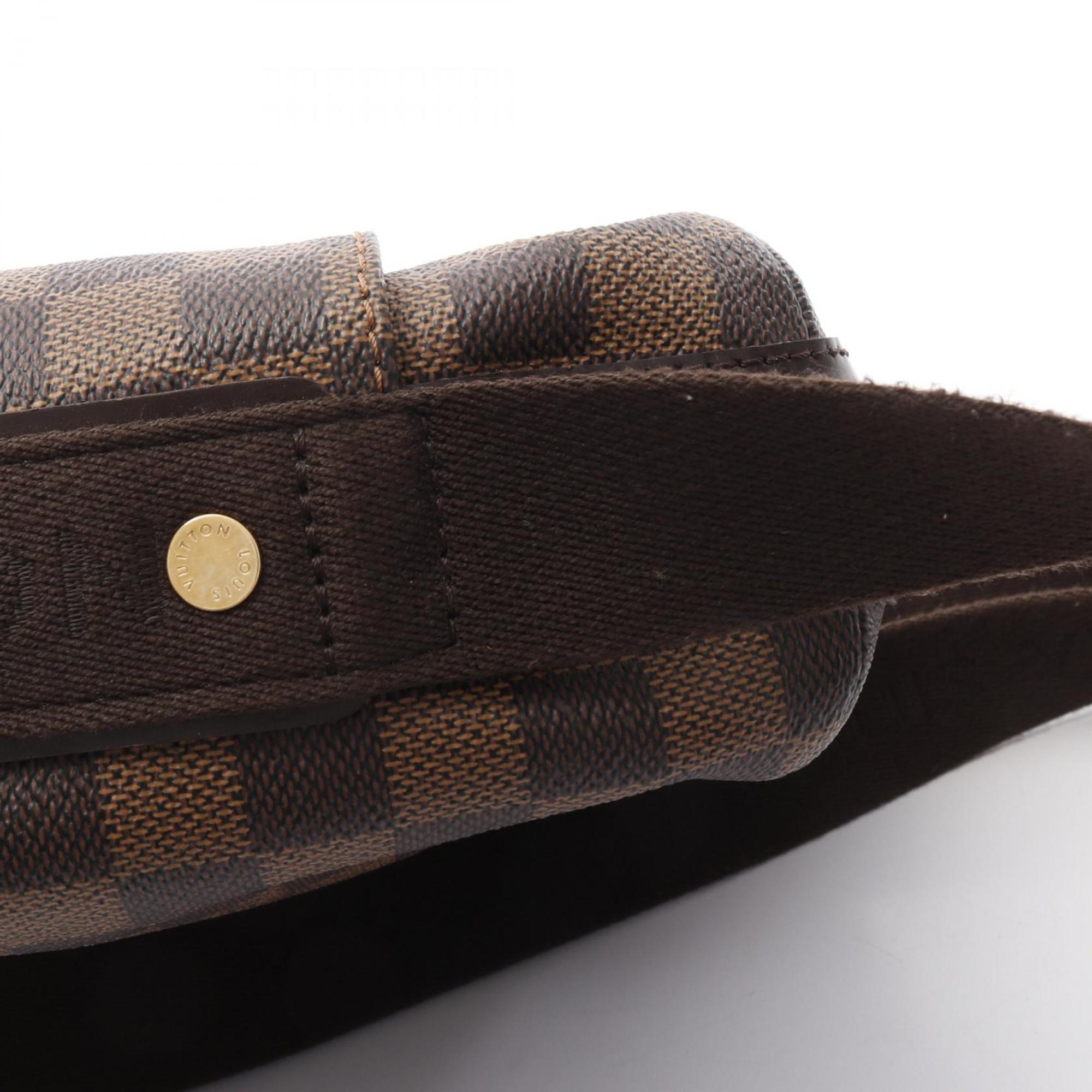 Louis Vuitton Brown Coated Canvas Leather Shoulder Bag (Pre-Owned)