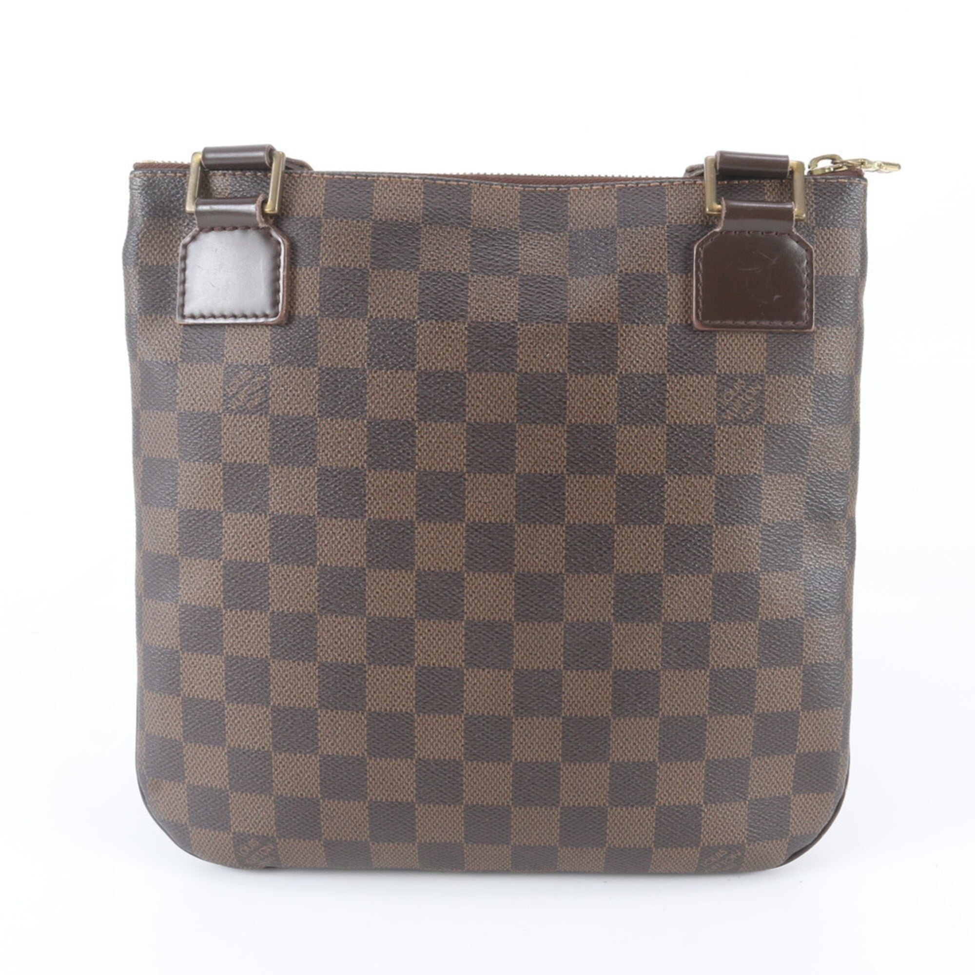 Louis Vuitton Brown Damier Canvas Ebene Leather Pochette Shoulder Bag (Pre-Owned)