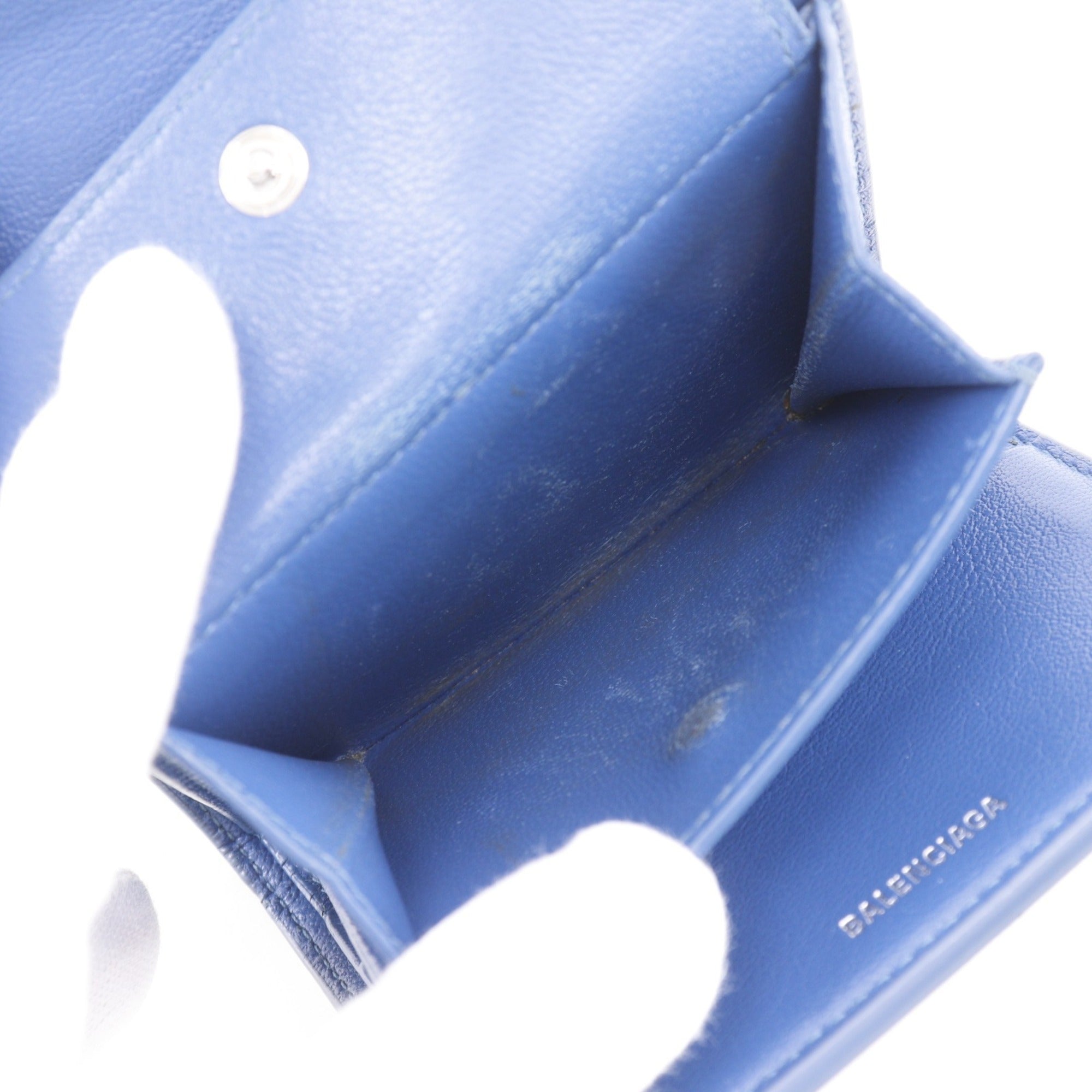 Balenciaga Blue Leather Wallet (Bi-Fold) (Pre-Owned)