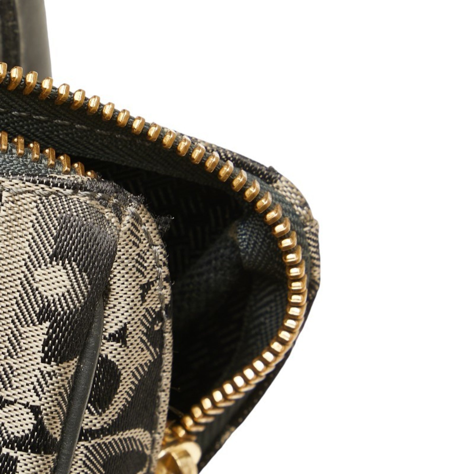 Christian Dior Navy Canvas Leather Handbag (Pre-Owned)