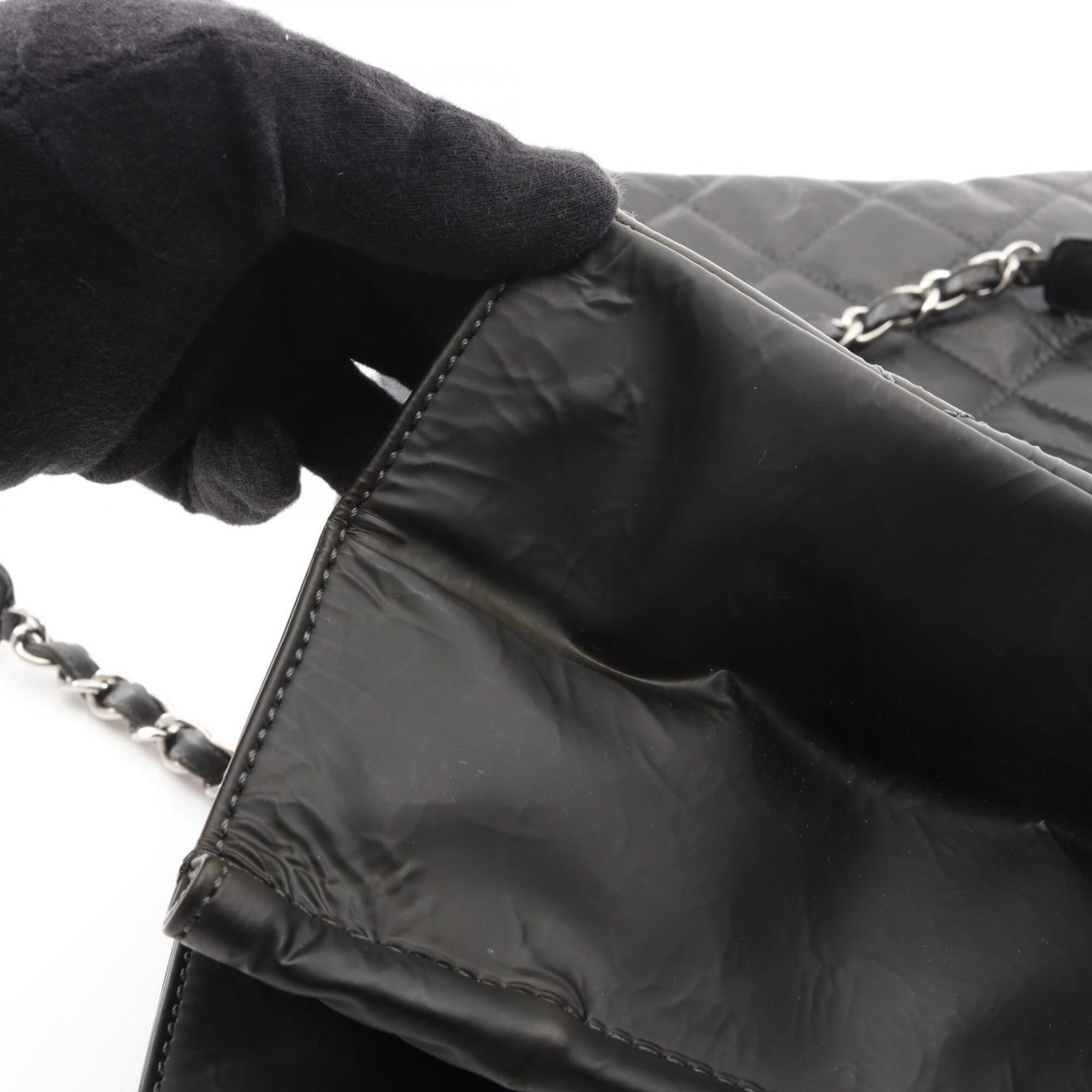 Chanel Black Leather Handbag Tote Bag (Pre-Owned)